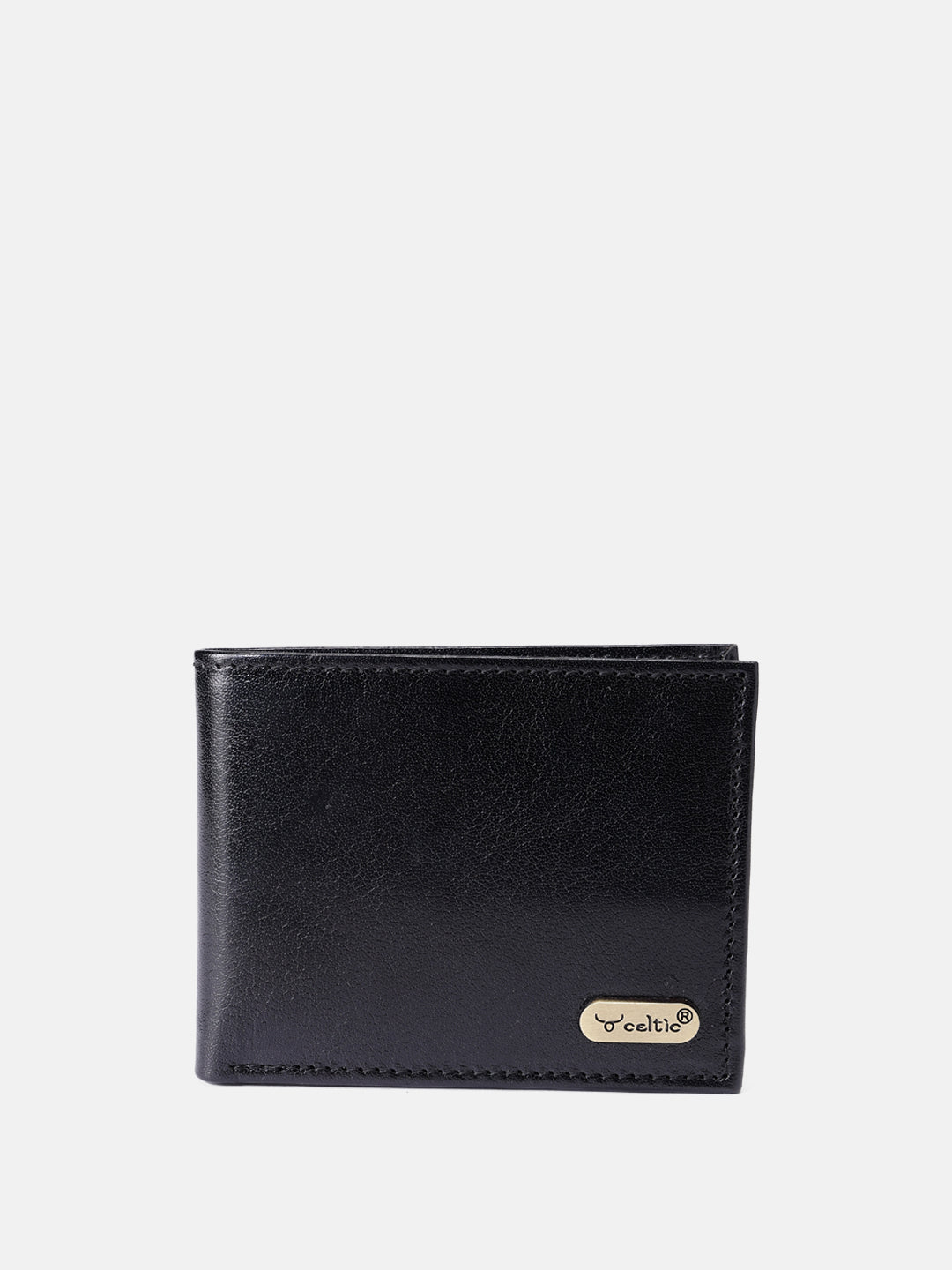 Premium Genuine Leather Bi-Fold Wallet with ID Window & Multiple Card Slots