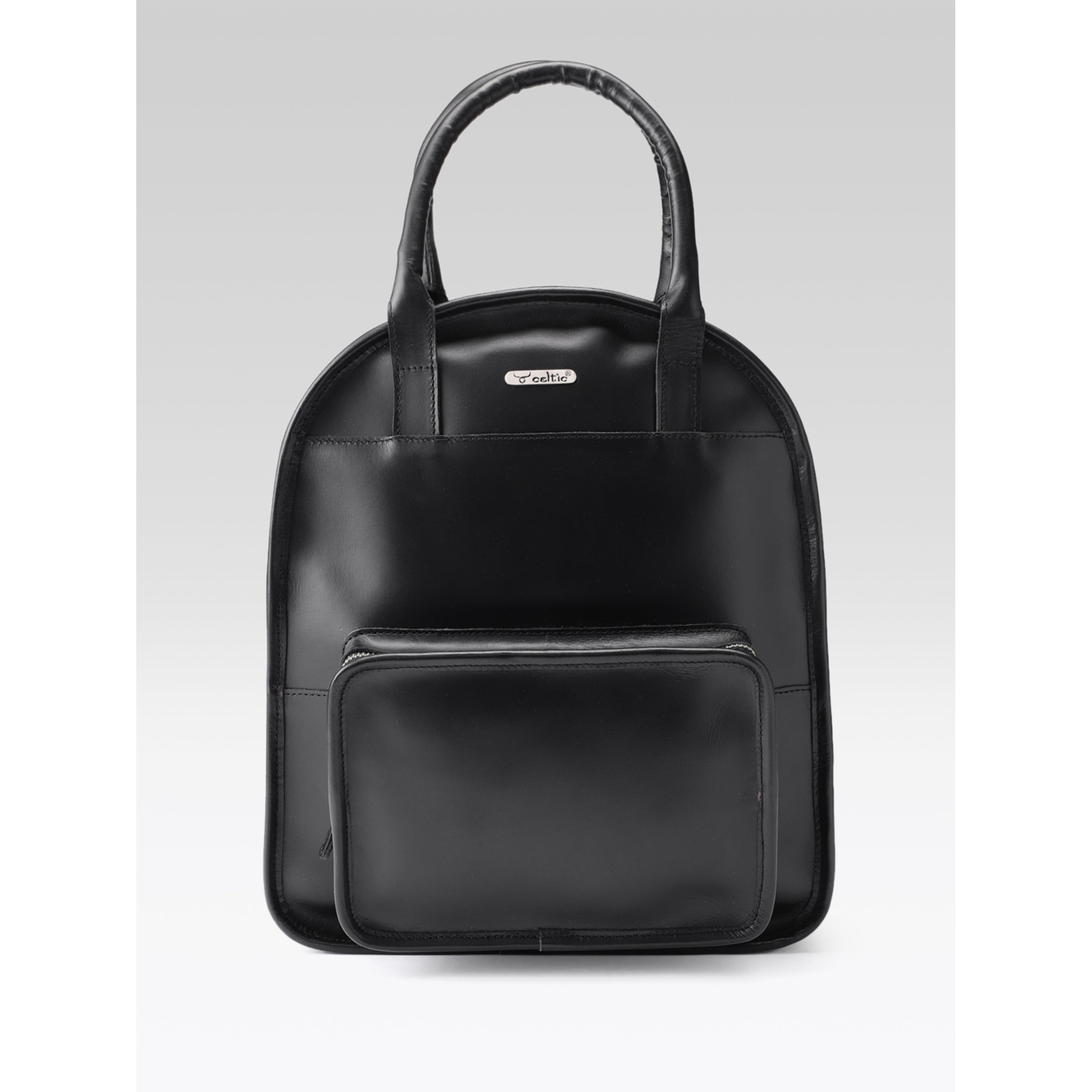 Premium Genuine Leather Backpack with Front Utility Pocket
