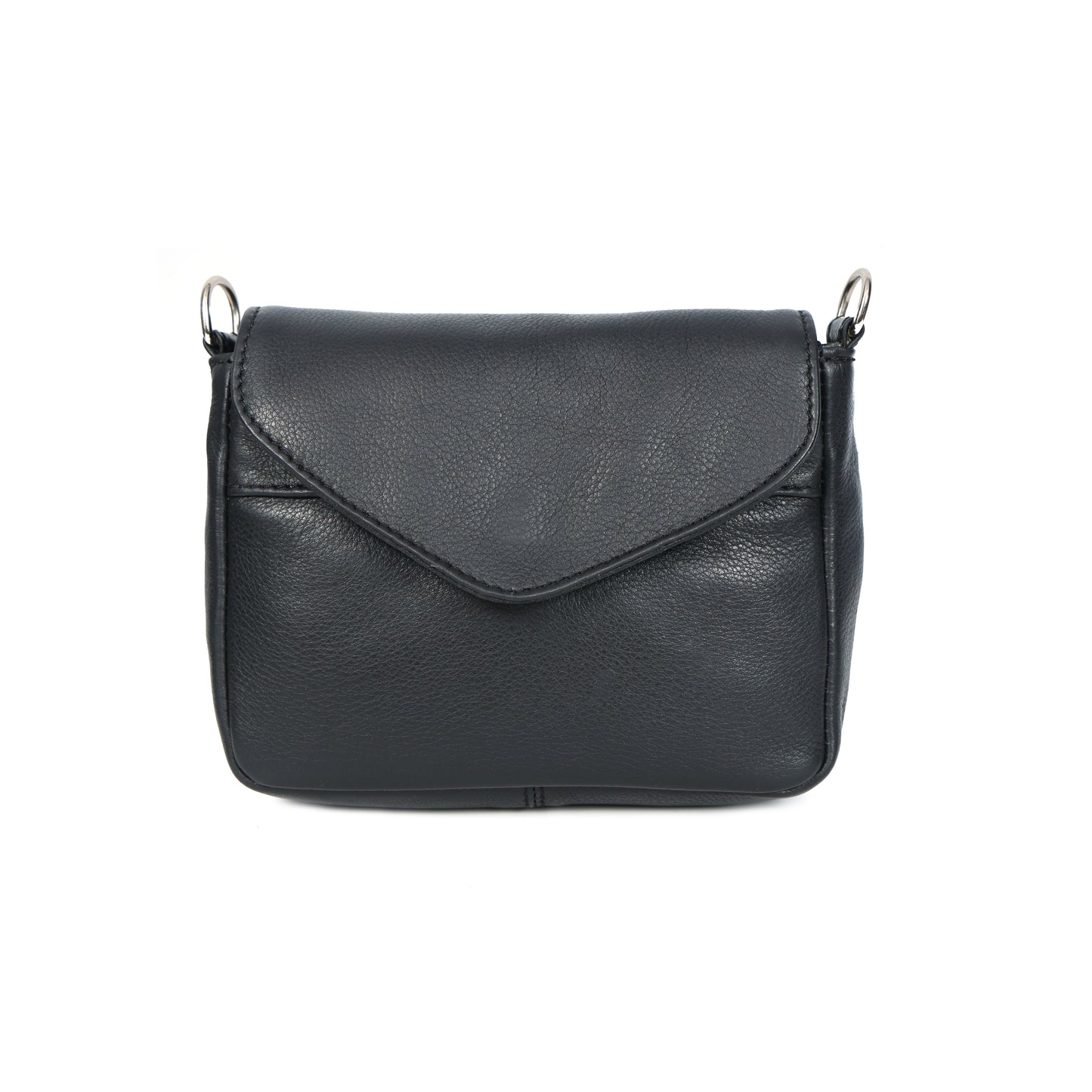 Black Leather Sling Bag with Detachable Strap Versatile Crossbody Bag.BG-1637