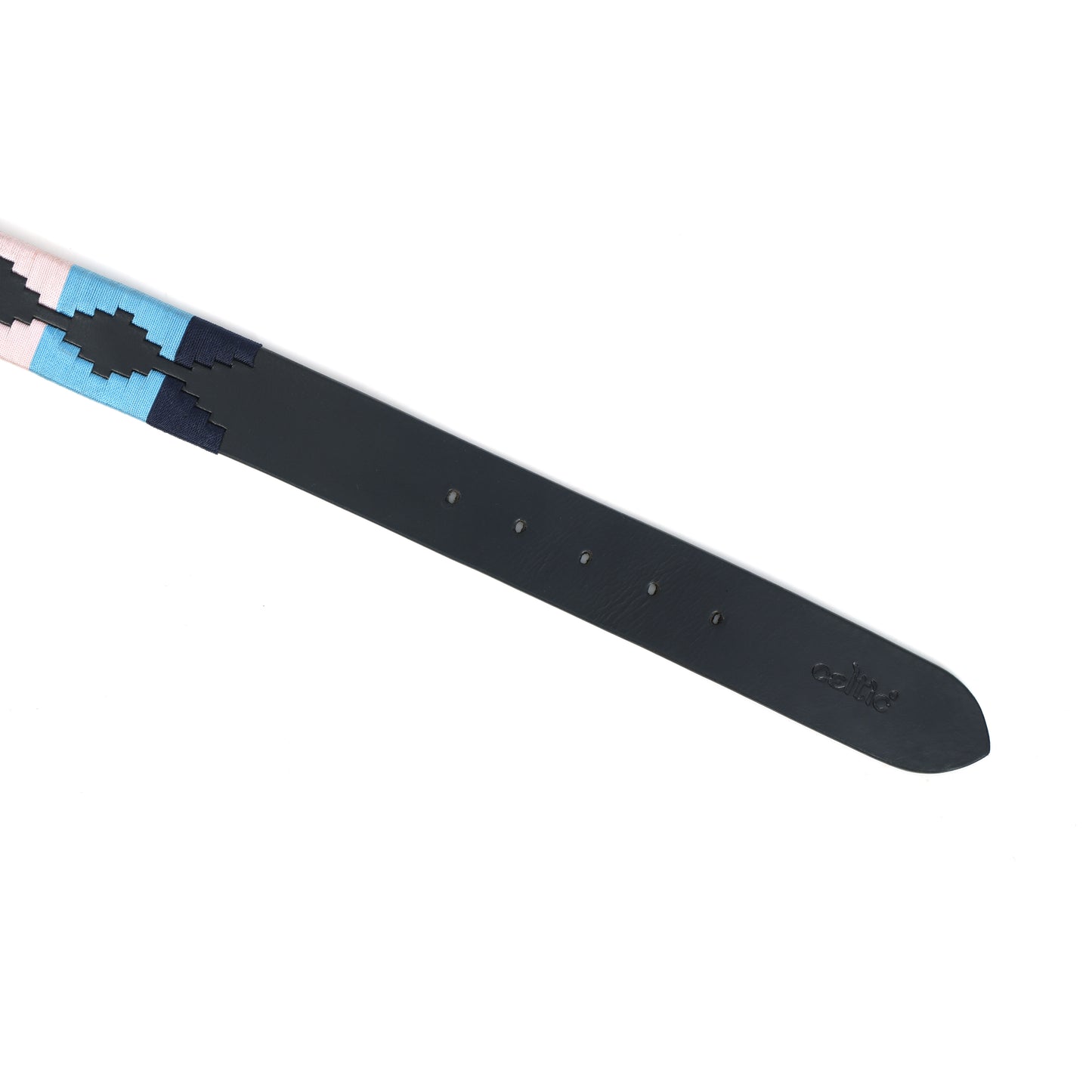 Premium Black Leather Black Buckle Belt with Multi-Color Stitching Stylish & Durable.LB-875