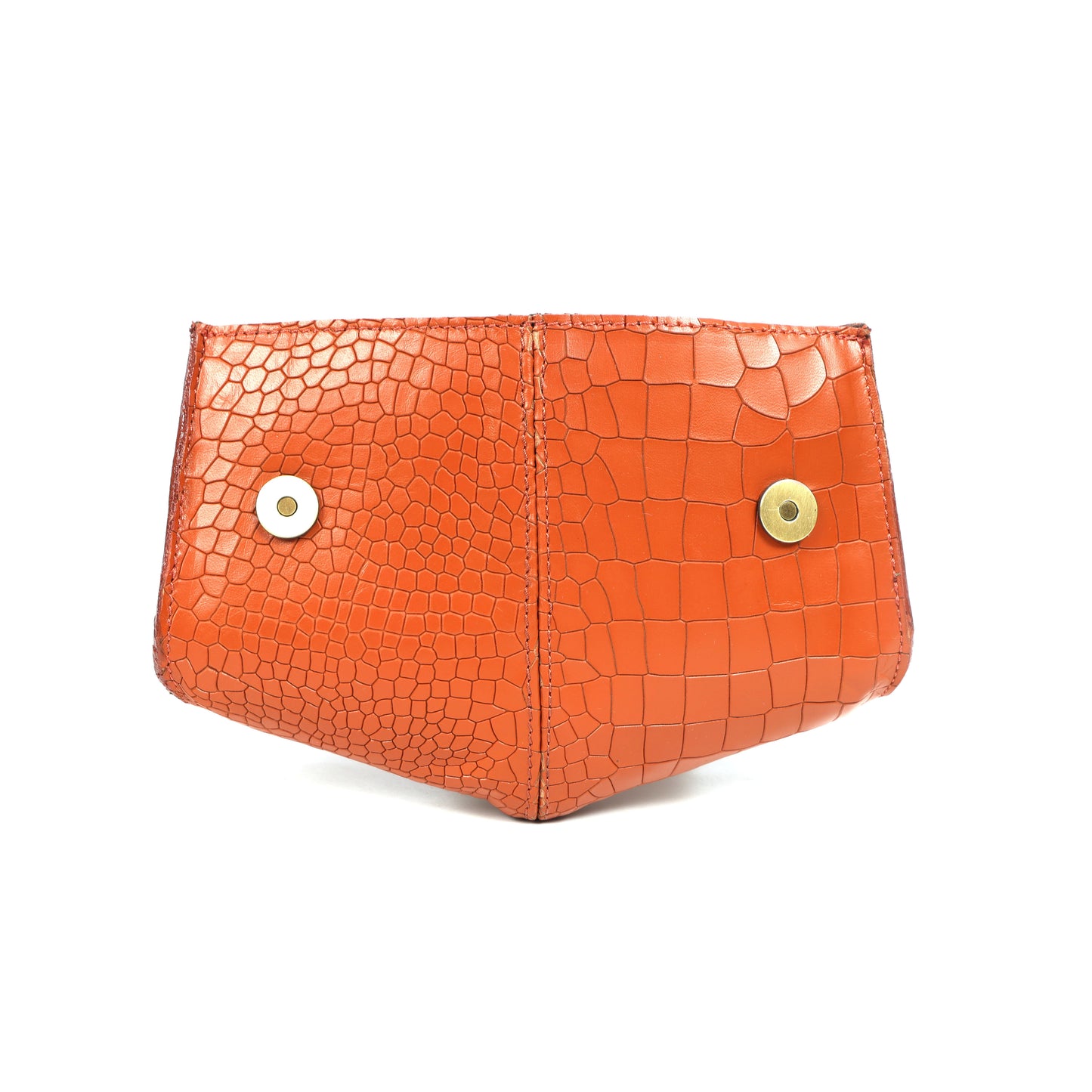 Chic Elegance: Black Deep Croco Leather Crossbody Bag. Art: BG-1602