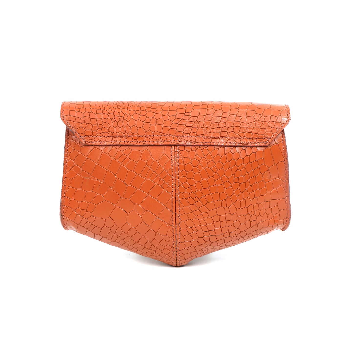 Chic Elegance: Black Deep Croco Leather Crossbody Bag. Art: BG-1602