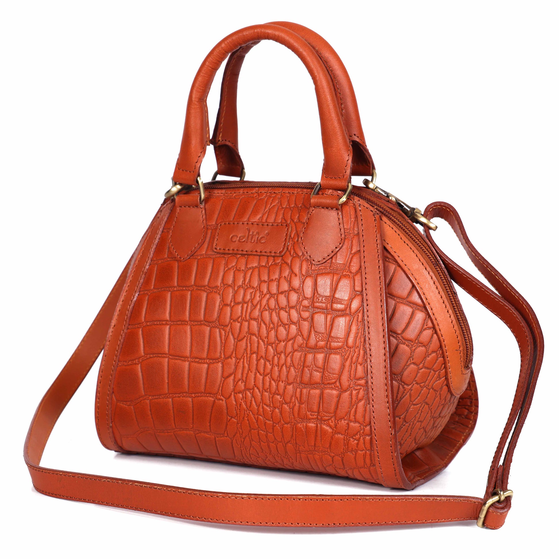 Cletic New Classic Leather Handbag with Detachable Sling Strap  Elegant & Versatile Art: BG-1597