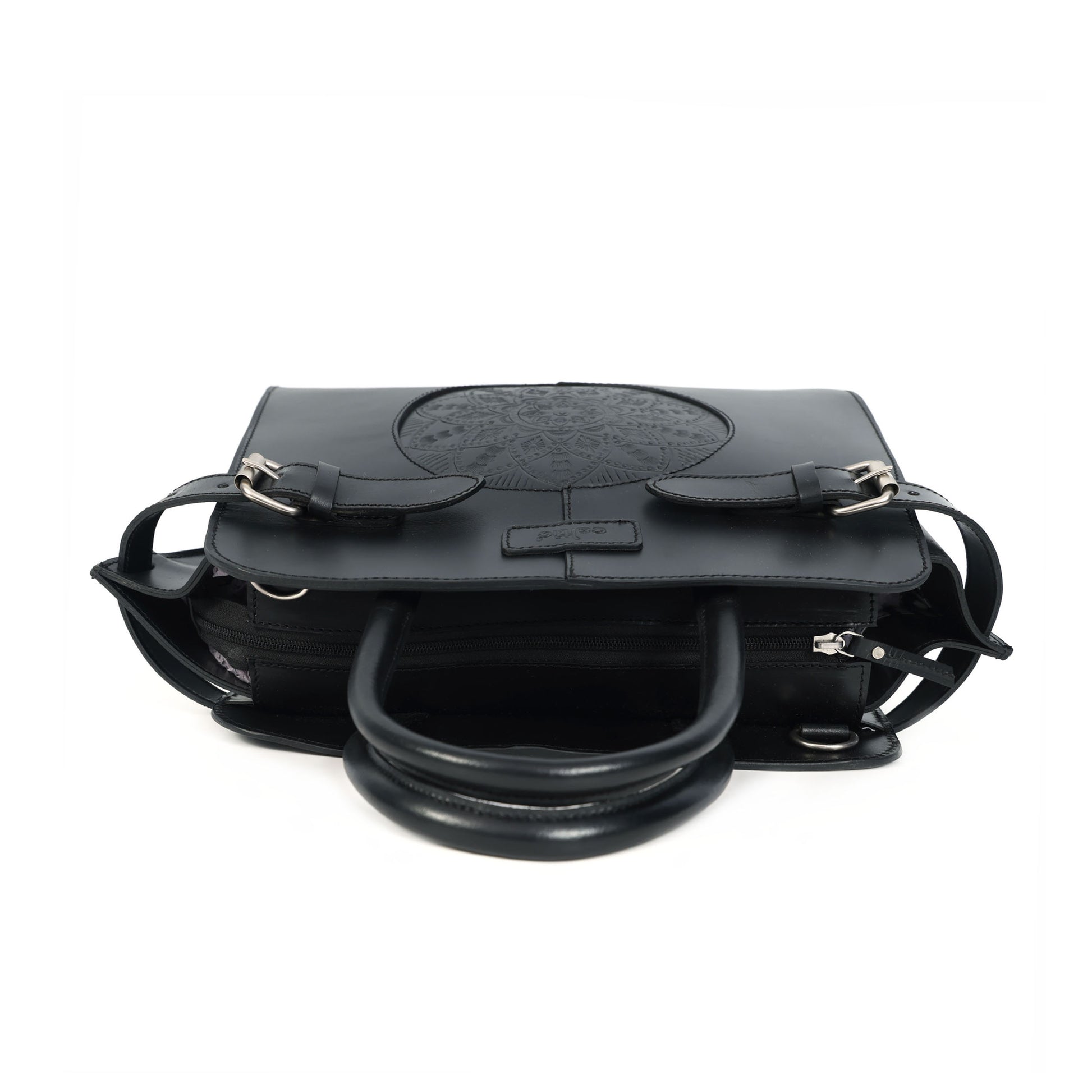 brown or black color pure leather Shoulder bag for girls and women with glorious design | Party wear.  Art: BG-1555