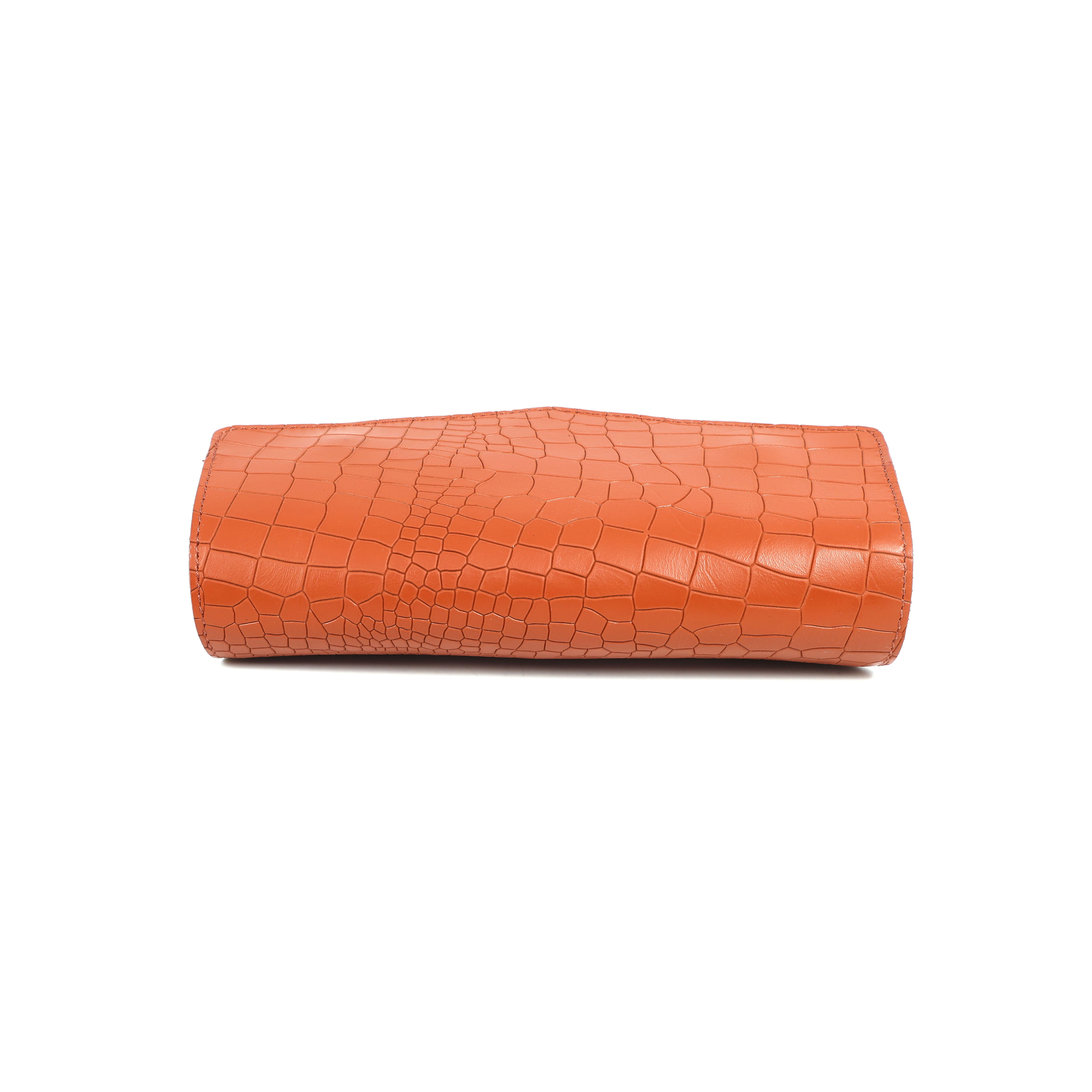 Premium Textured Leather Flap Sling Bag with Adjustable Strap & Inner Zip Pocket
