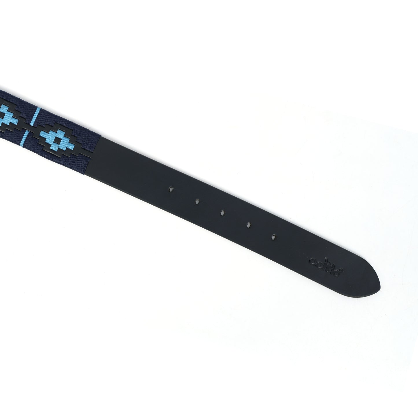 Premium Black Leather Belt with King Buckle & Blue Stitching Stylish & Durable.LB-873