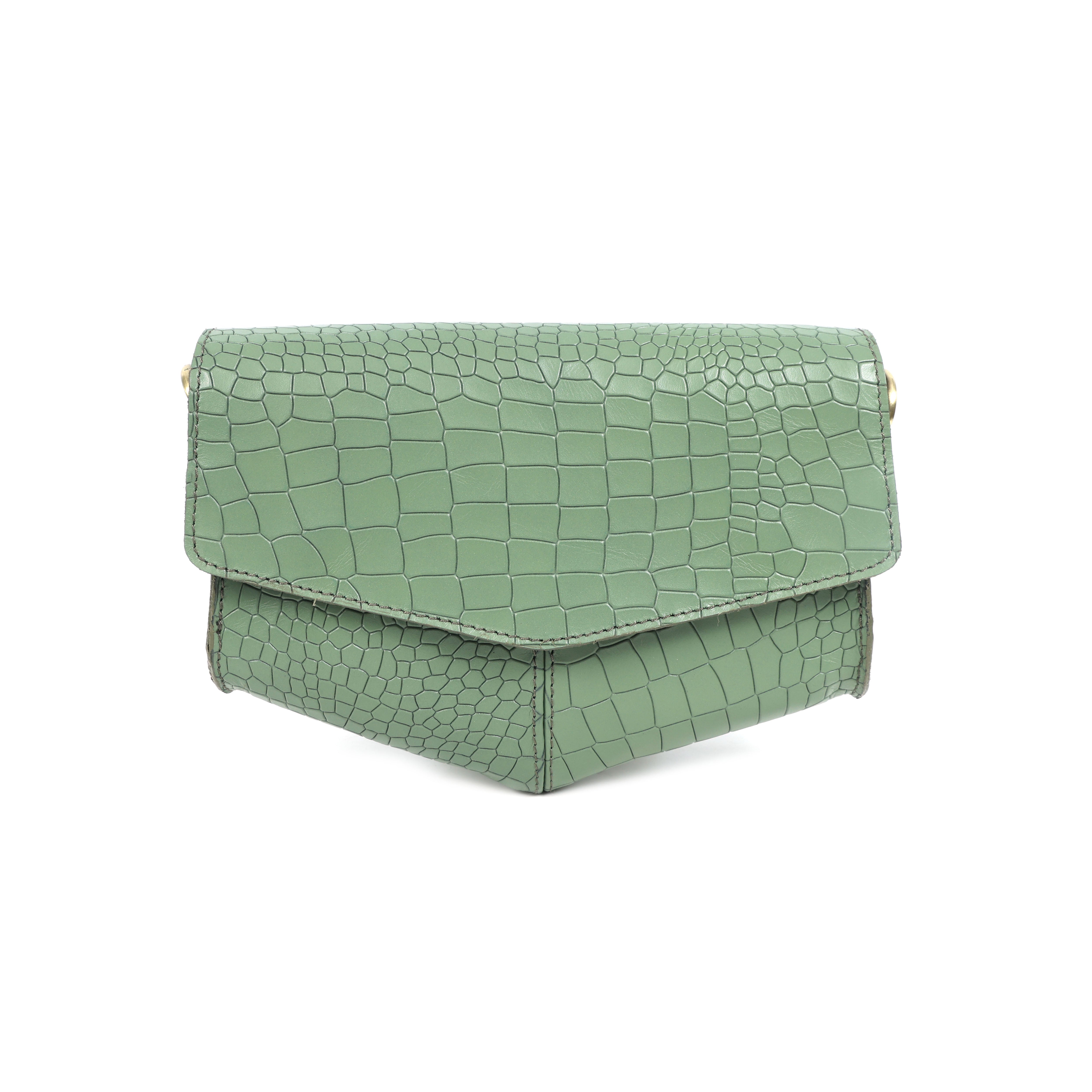 Premium Textured Leather Flap Sling Bag with Adjustable Strap & Inner Zip Pocket