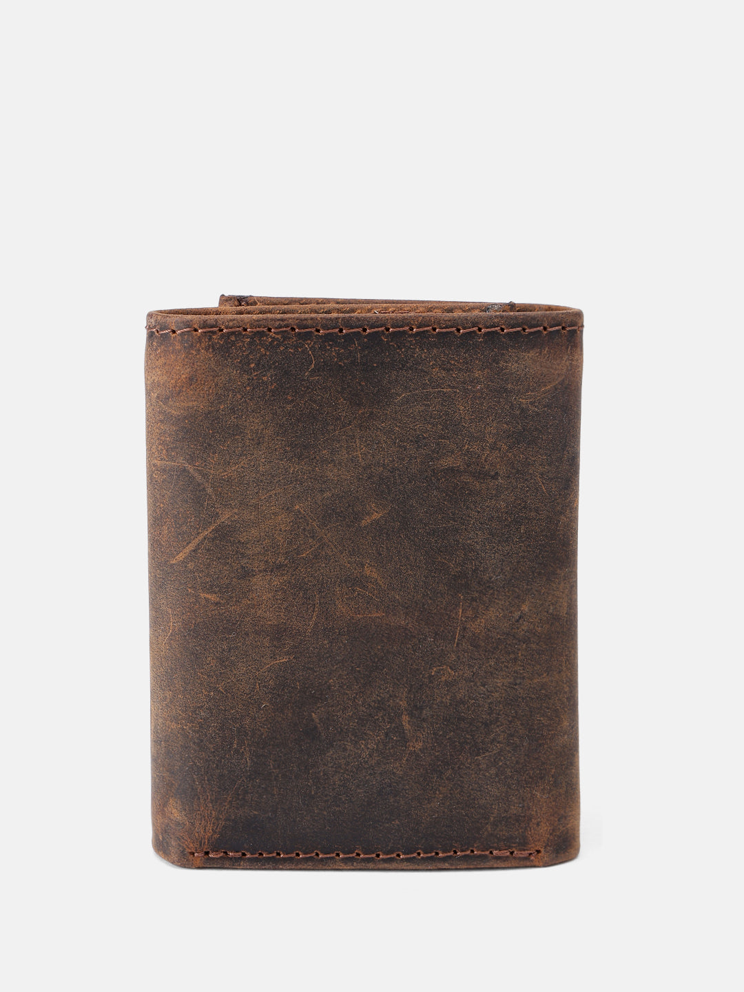 Premium Vintage Tri-Fold Genuine Leather Wallet | Export Quality | Multi-Card & ID Holder