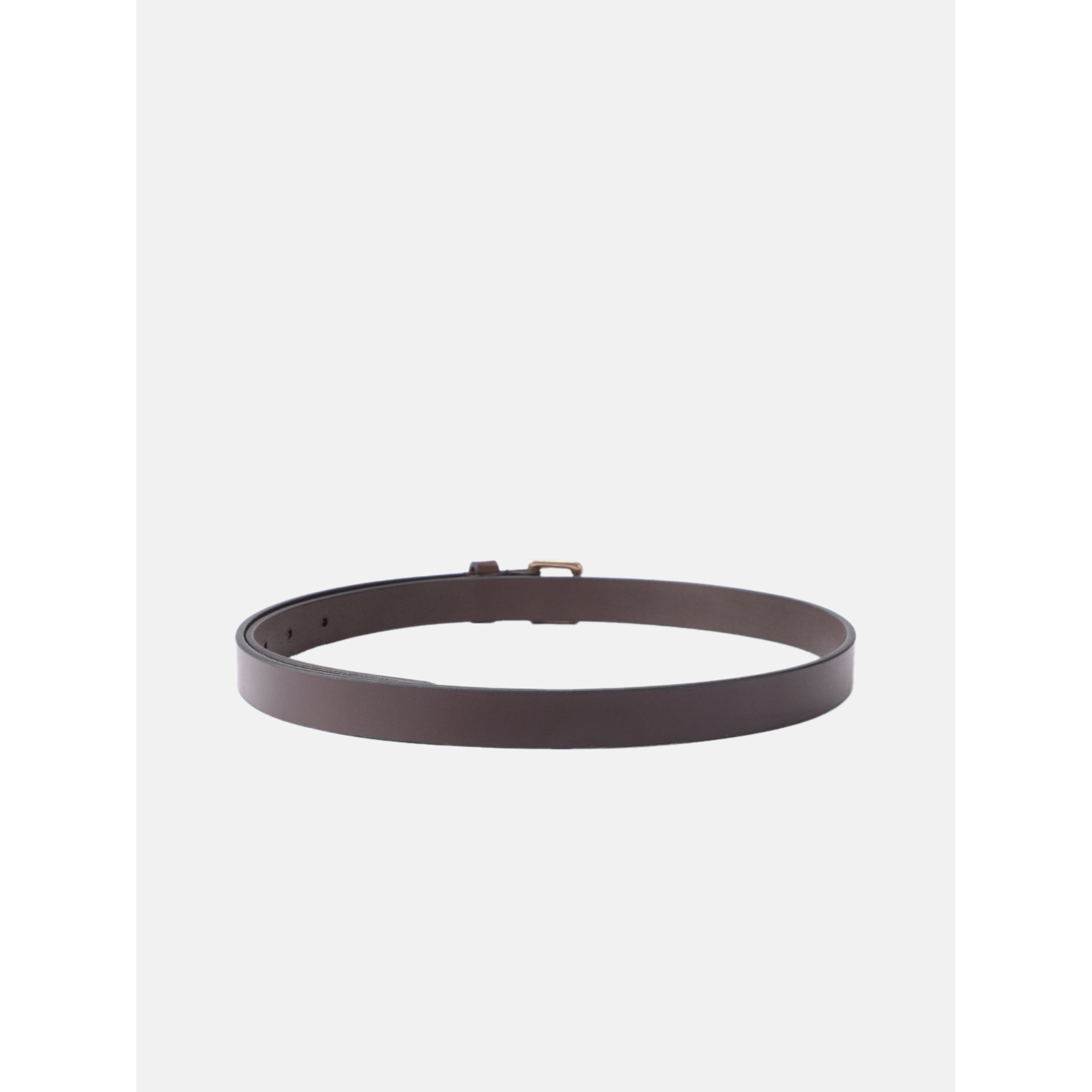 Women Genuine Leather Black Waist Accessory Brass Buckle Casual Formal