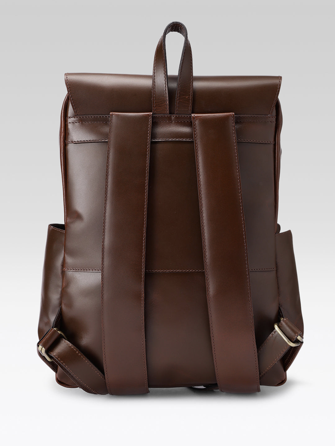 Premium Genuine Leather Backpack with Structured Body and Spacious Main Compartment