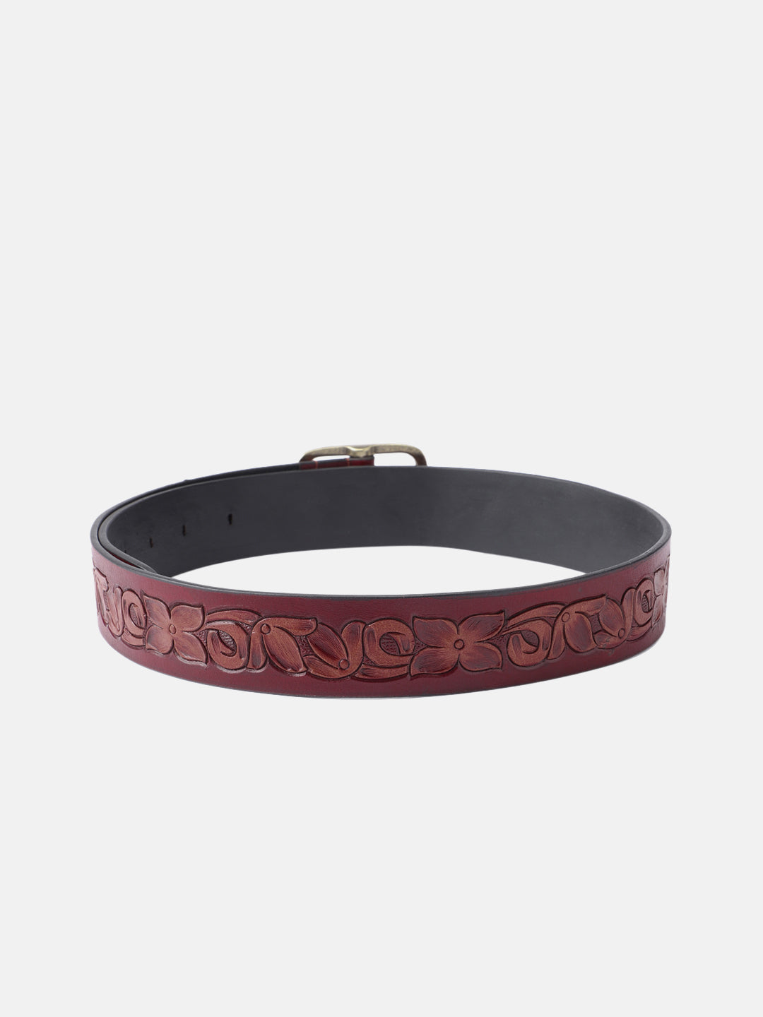 Premium Handcrafted Leather Belt & Wallet Combo for Men | Embossed Floral Designer Gift Set