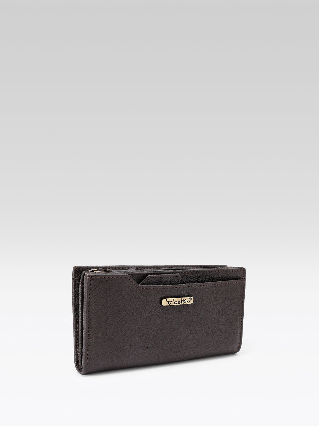 Premium Genuine Leather Long Wallet for Women with Multiple Card Slots & Zip Coin Pocket