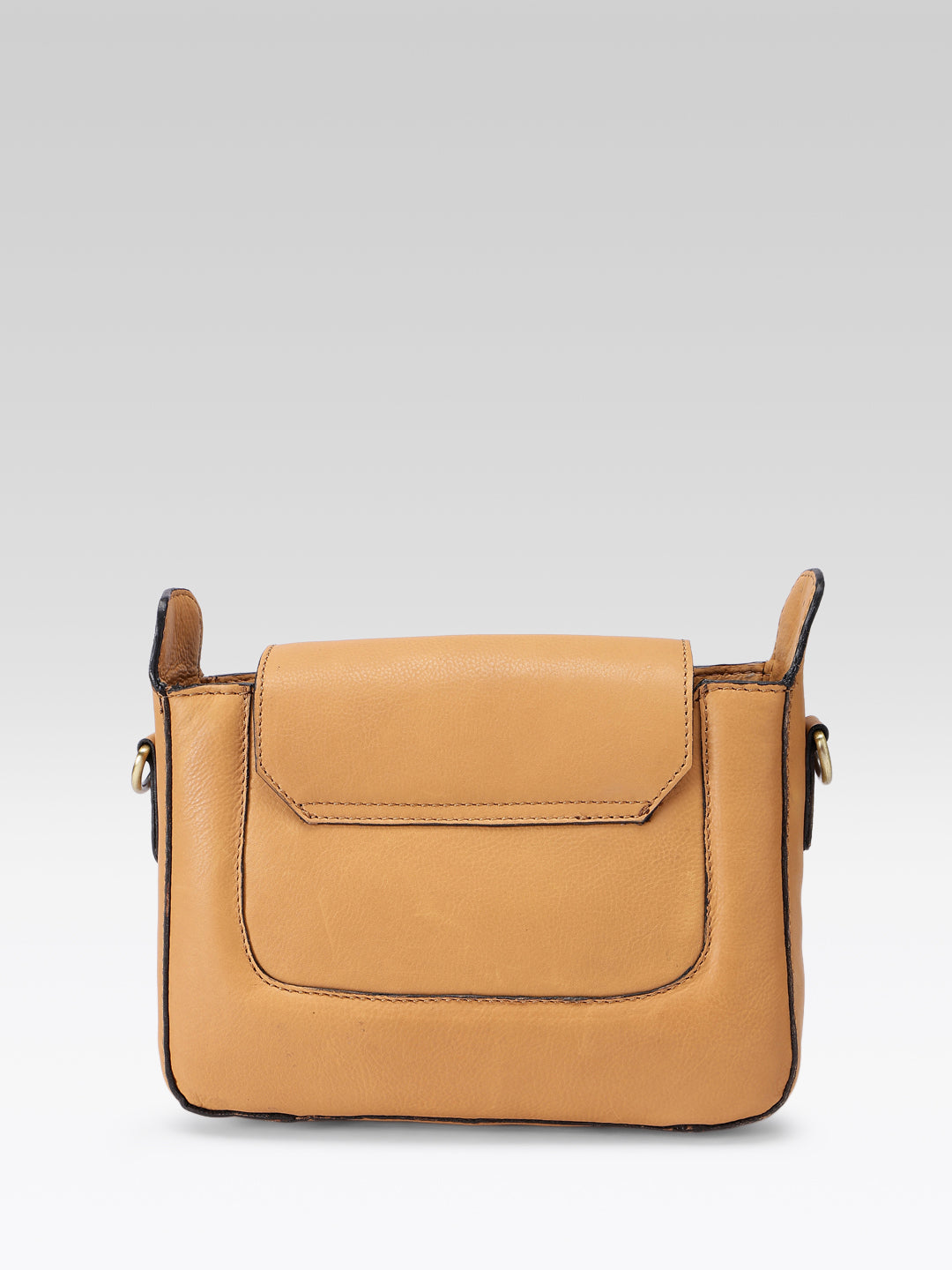 Premium Genuine Leather Flap Crossbody Sling Bag with Adjustable Strap