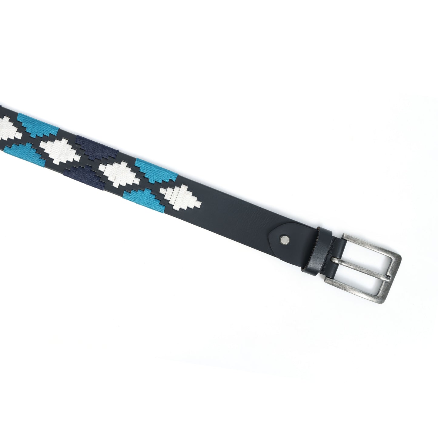 Premium Brown Leather Belt with Golden Buckle & Multi-Color Stitching.LB-874