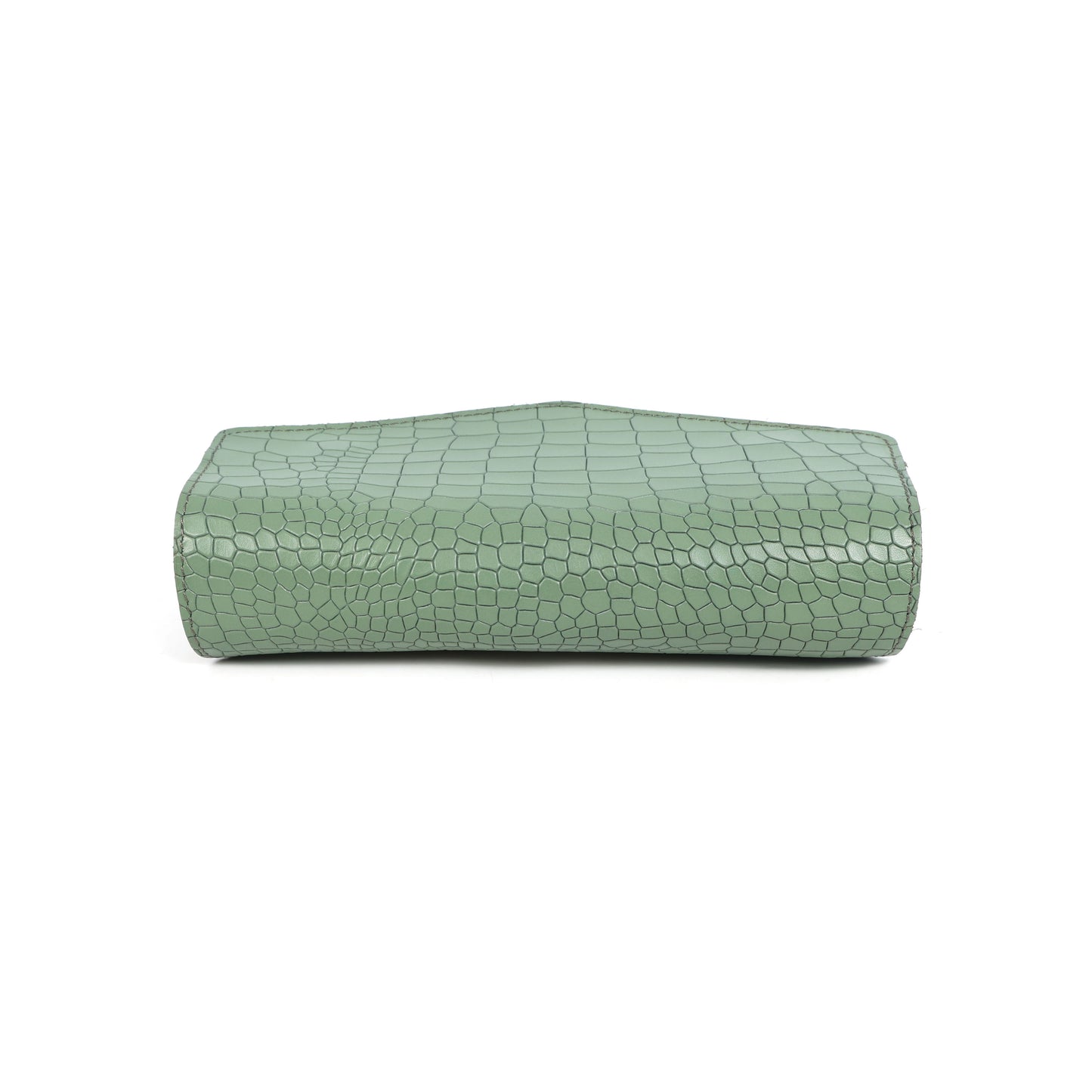 Chic Elegance: Black Deep Croco Leather Crossbody Bag. Art: BG-1602
