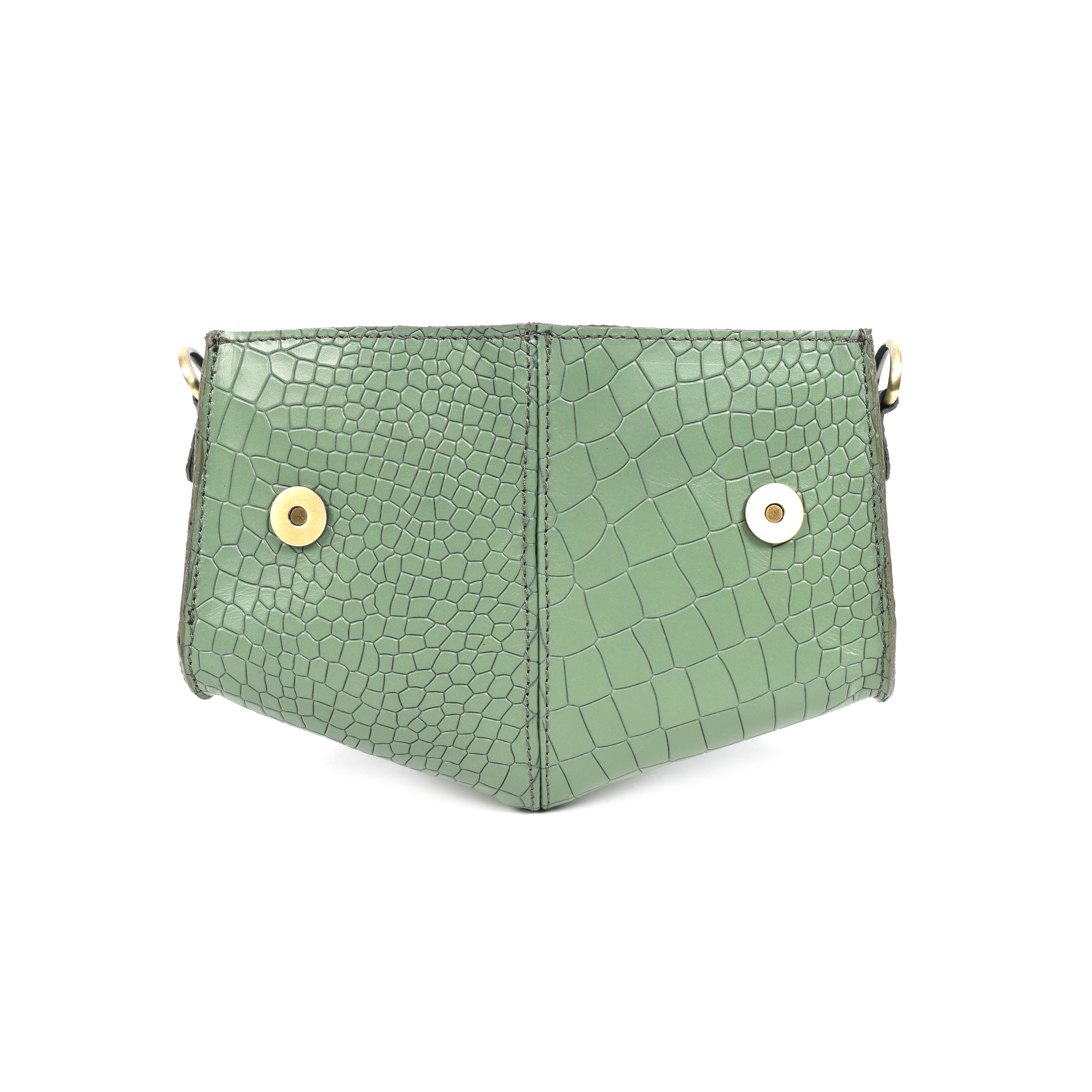 Premium Textured Leather Flap Sling Bag with Adjustable Strap & Inner Zip Pocket