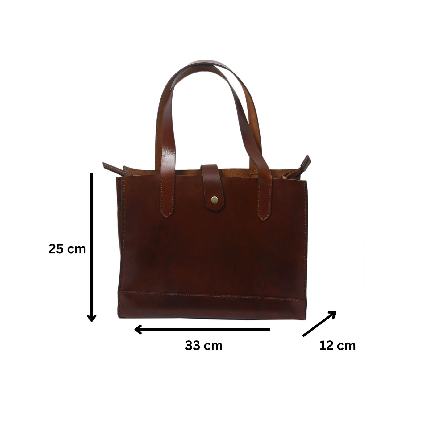 premium Elegant Brown Leather Tote Bag, Art: BG-1407