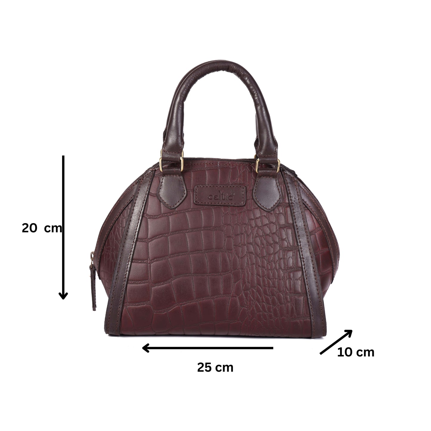 Cletic New Classic Leather Handbag with Detachable Sling Strap  Elegant & Versatile Art: BG-1597