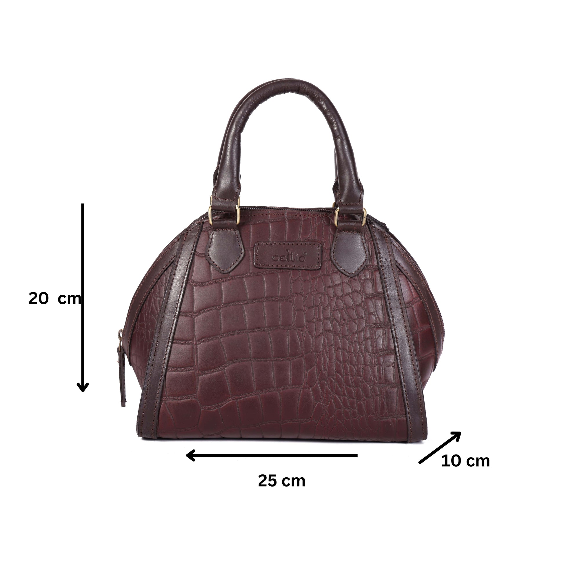 Cletic New Classic Leather Handbag with Detachable Sling Strap  Elegant & Versatile Art: BG-1597