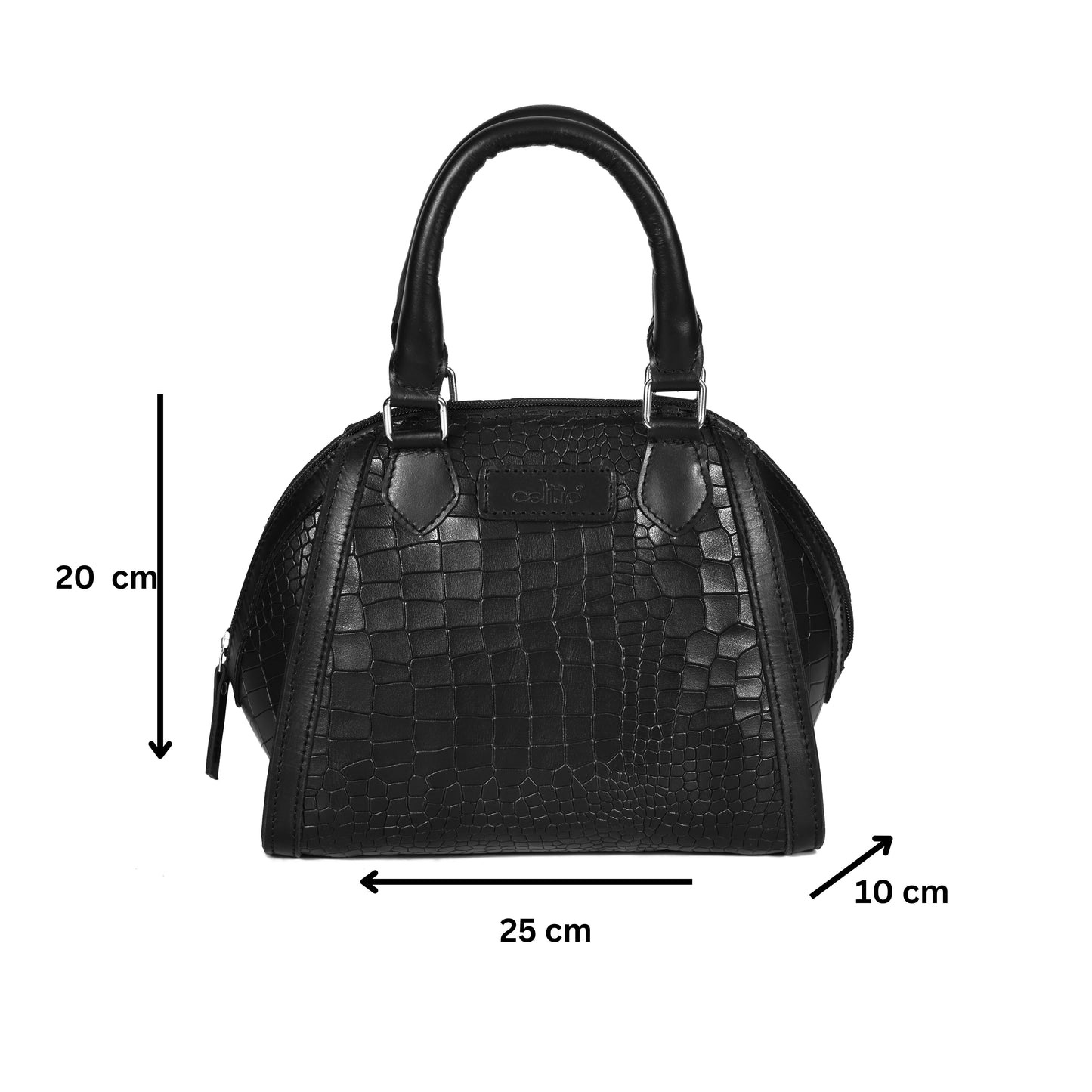 Cletic New Classic Leather Handbag with Detachable Sling Strap  Elegant & Versatile Art: BG-1597