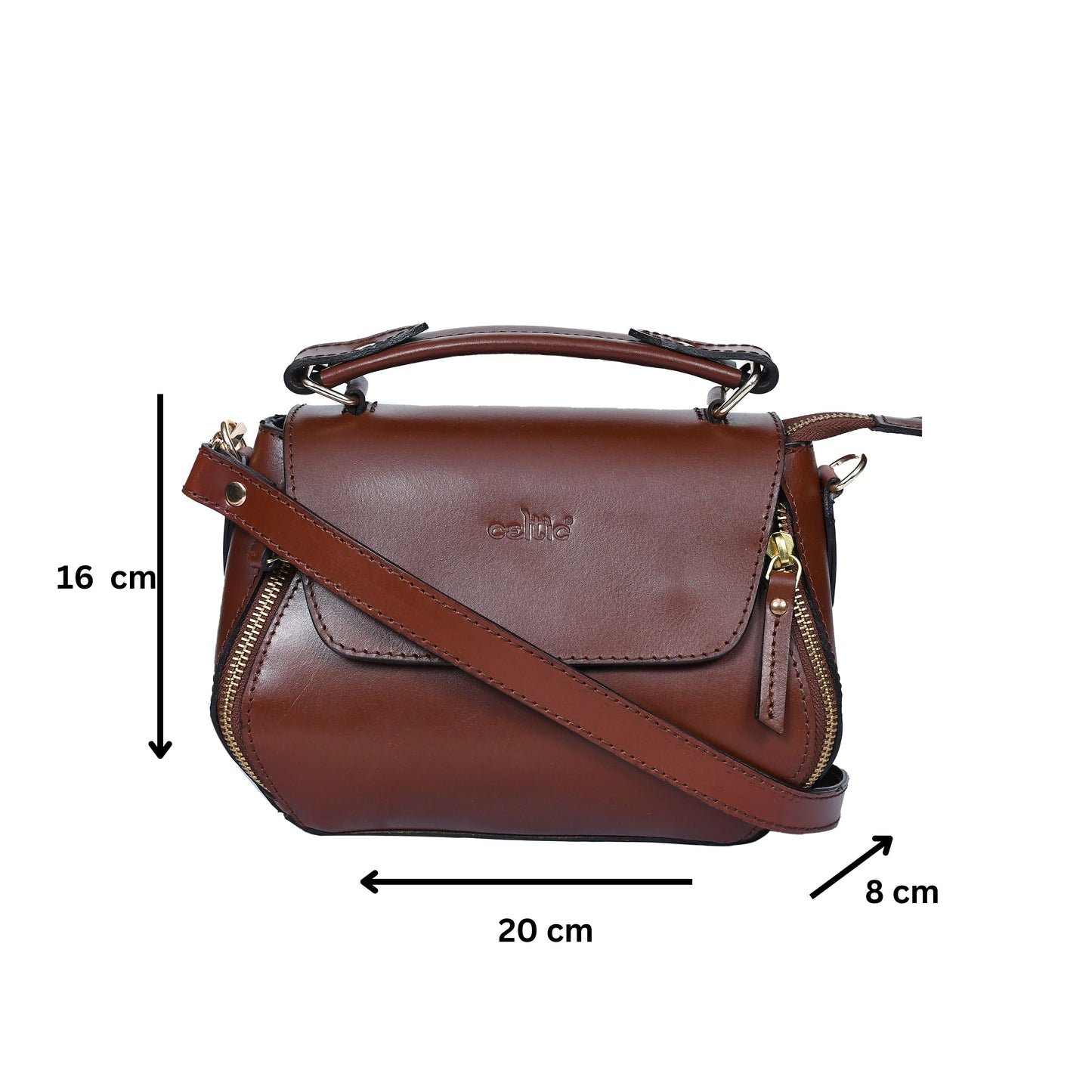 pure leather sling bag with extra storage for girls and women | Party wear, Art: BG-1568