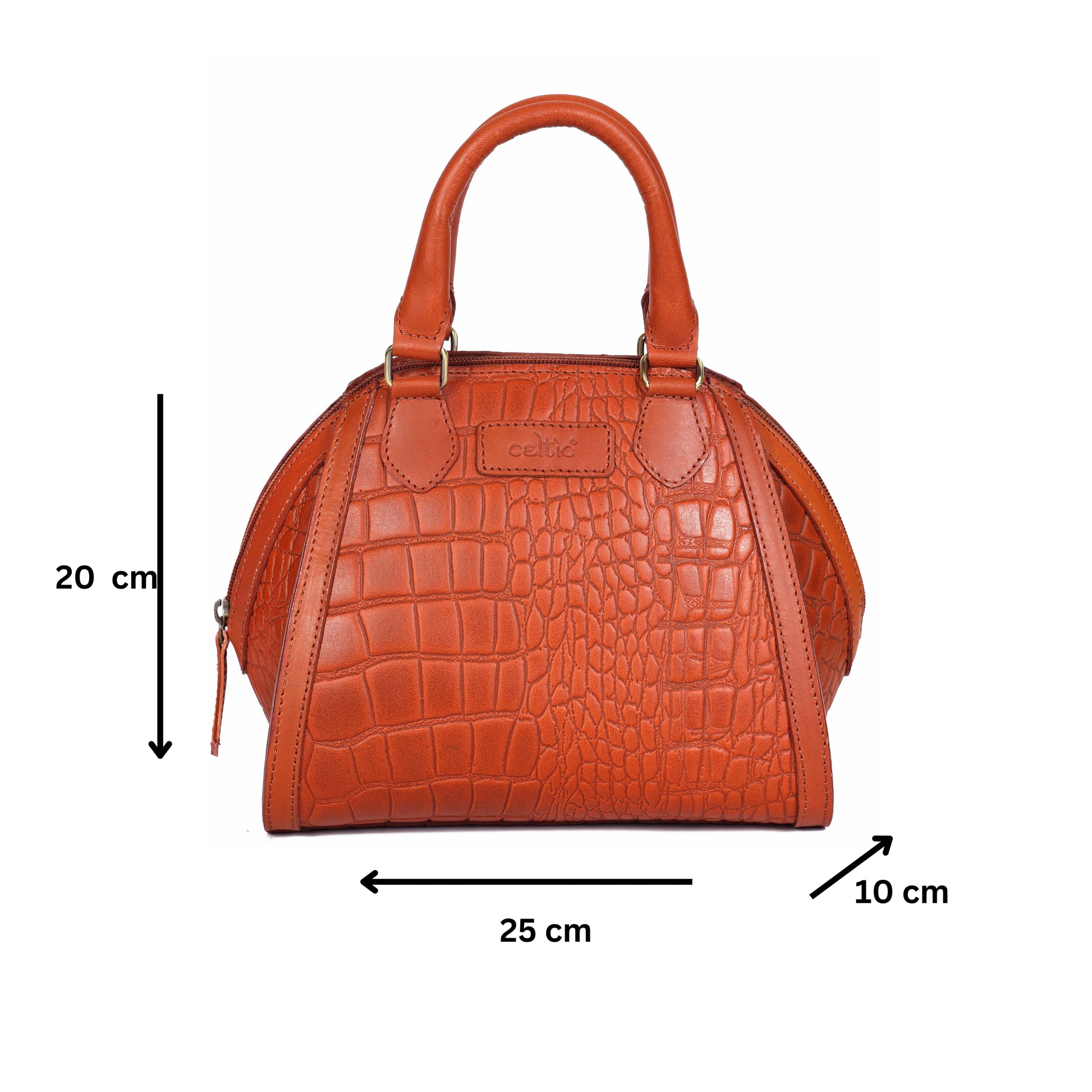 Cletic New Classic Leather Handbag with Detachable Sling Strap  Elegant & Versatile Art: BG-1597