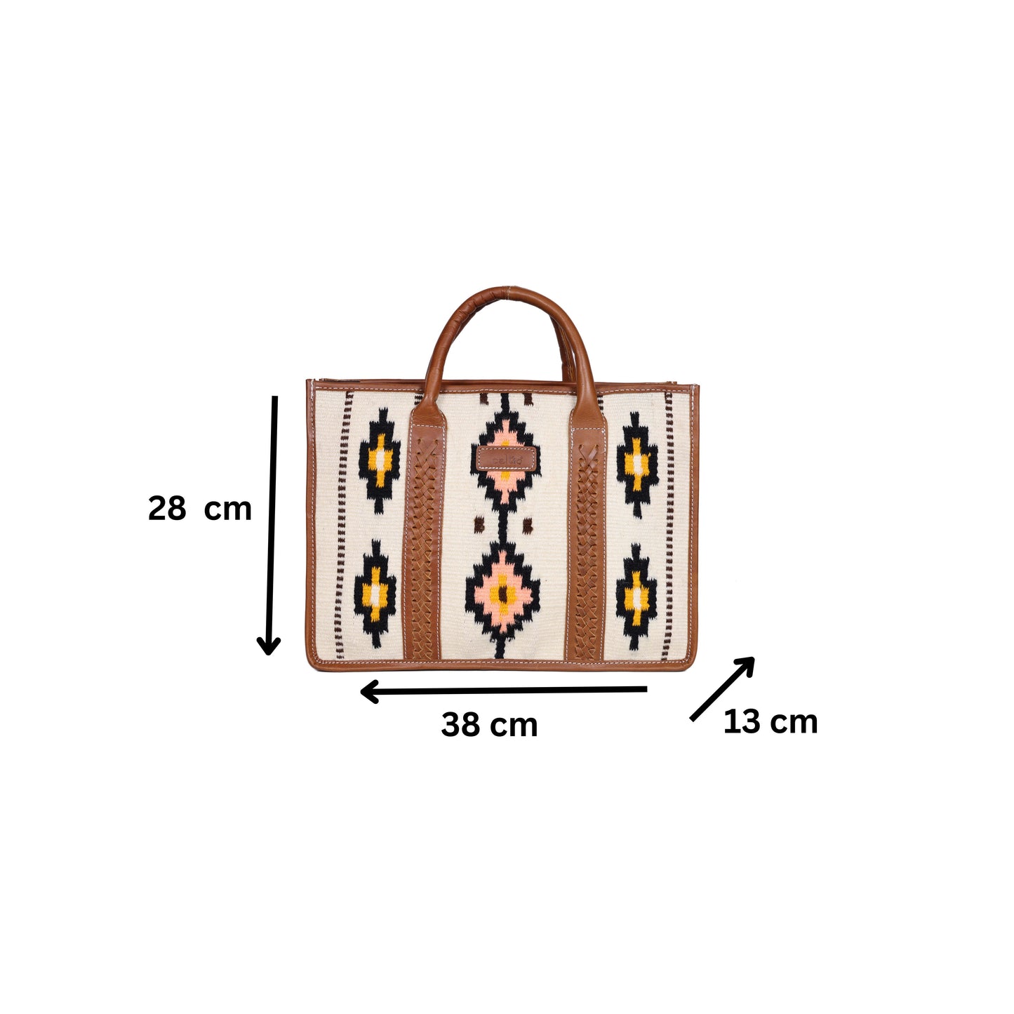 Brown Tote Bag with High-Quality Fabric and Leather, Art: BG-1752
