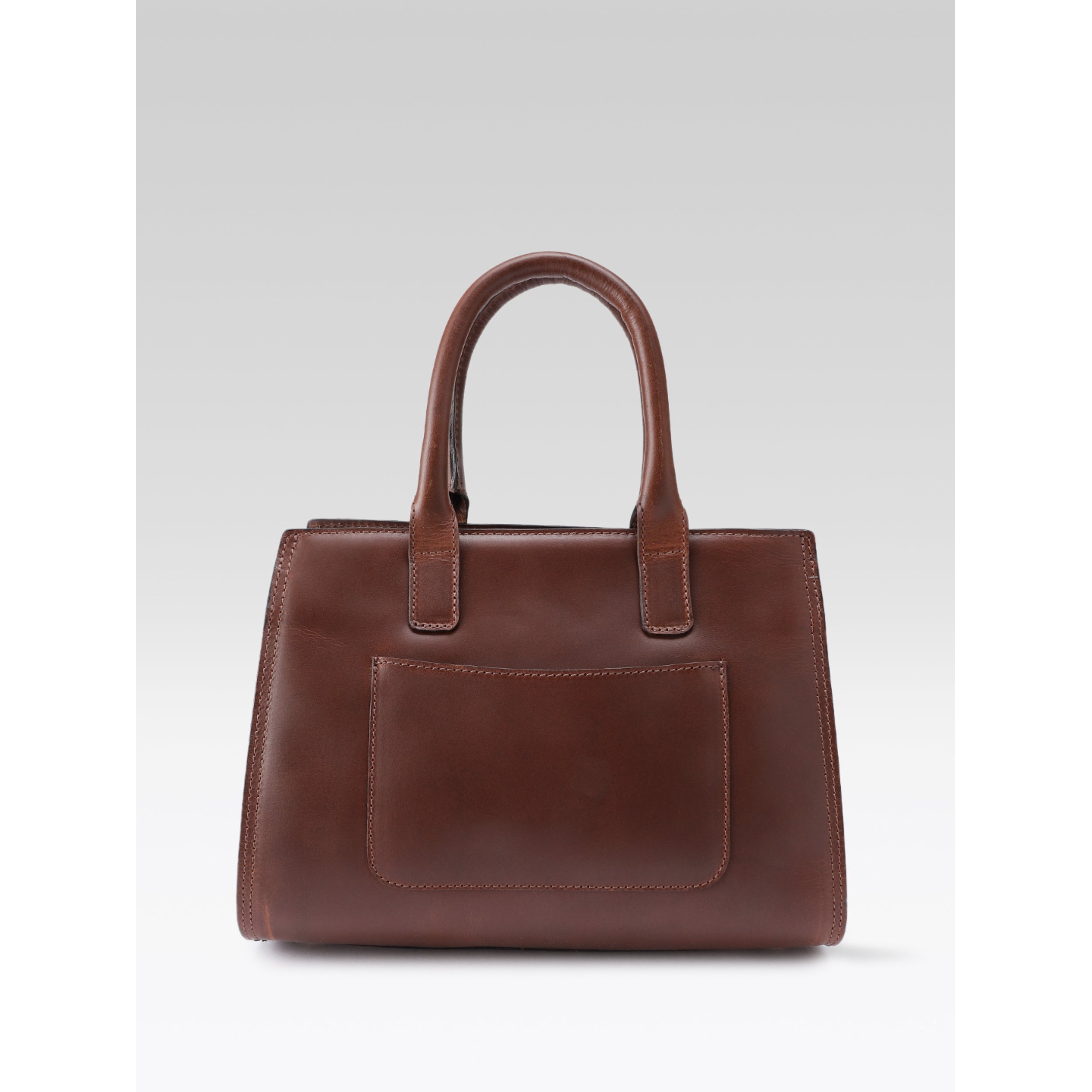 Premium Genuine Leather Tote with Floral Embossing, Top Handles, Zip Closure