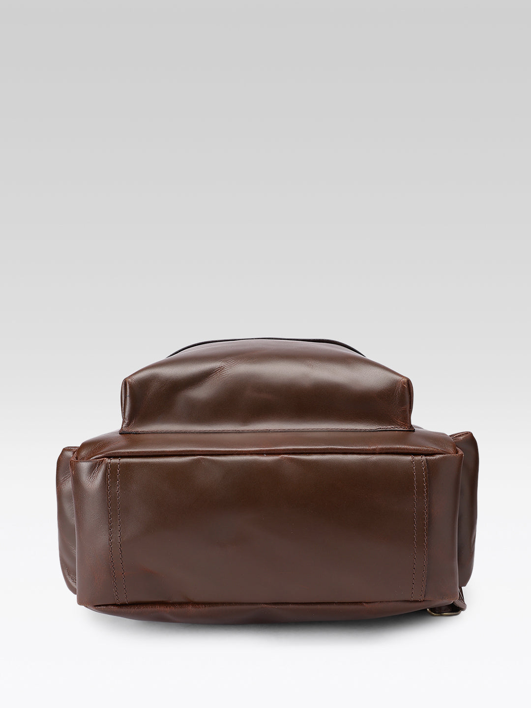Premium Genuine Leather Backpack with Structured Body and Spacious Main Compartment