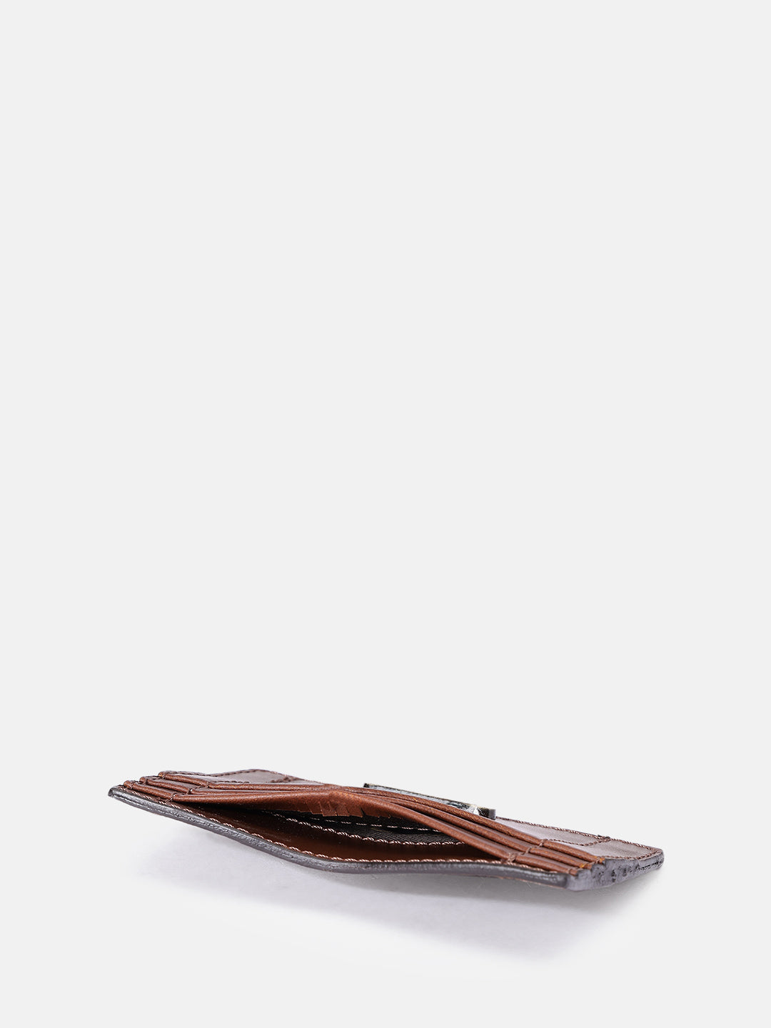 Premium Genuine Leather Slim Card Holder – Brown Minimalist Credit Card Hol