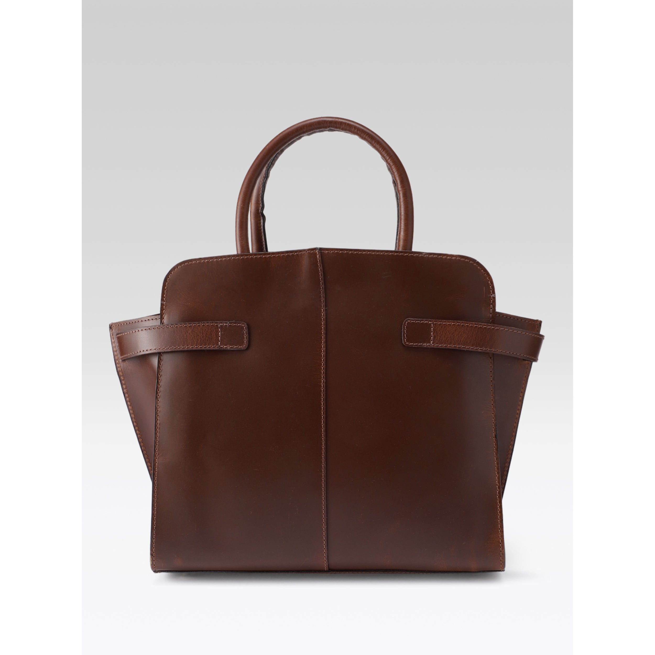 Premium Genuine Leather Satchel hand Bag with Embossed Front Panel