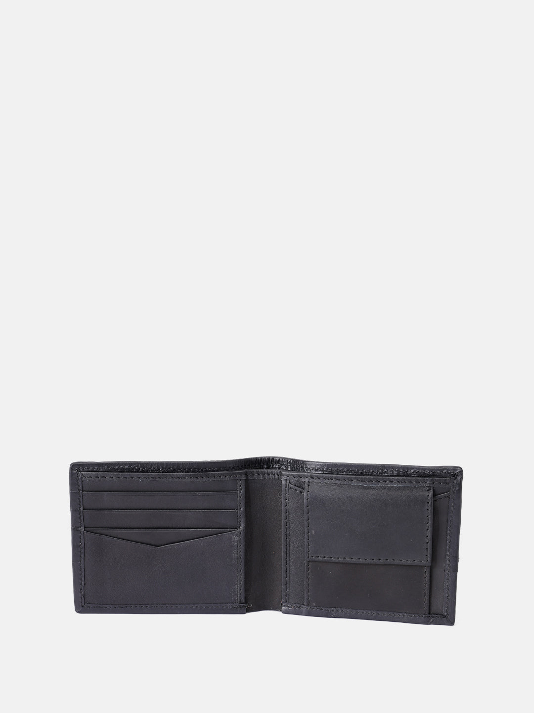 Celtic Genuine Leather Bi-Fold Wallet with Coin Pocket Black
