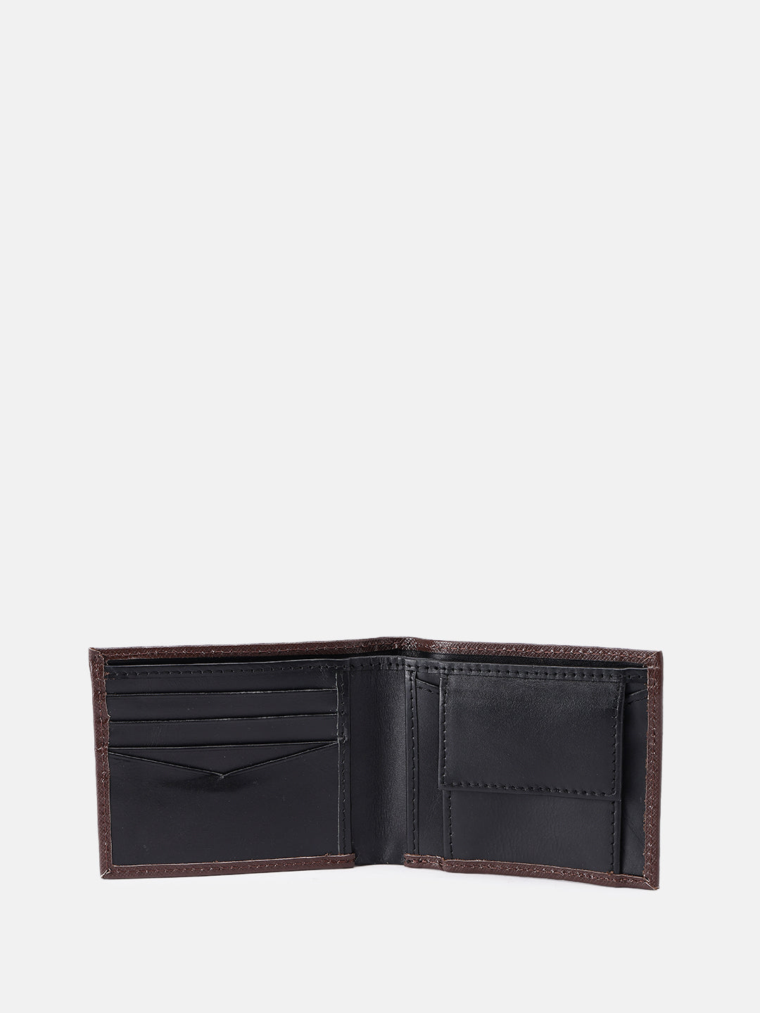 Premium Genuine Leather Bi-Fold Wallet with Flip ID Window & Coin Pocket