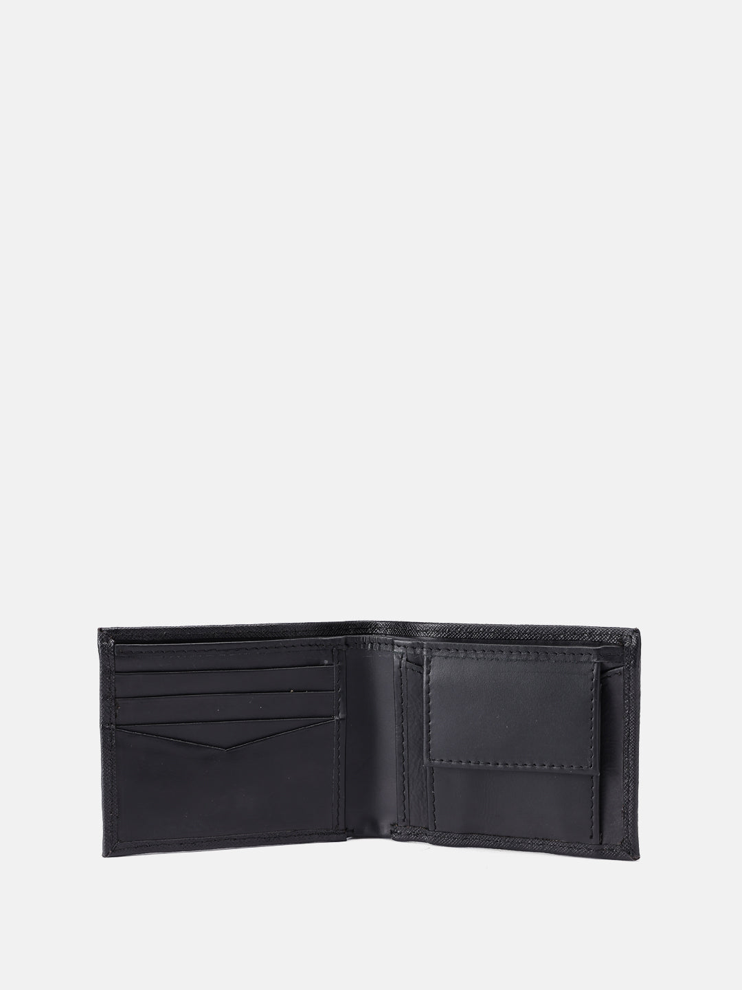Premium Genuine Leather Bi-Fold Wallet with Flip ID Window & Coin Pocket