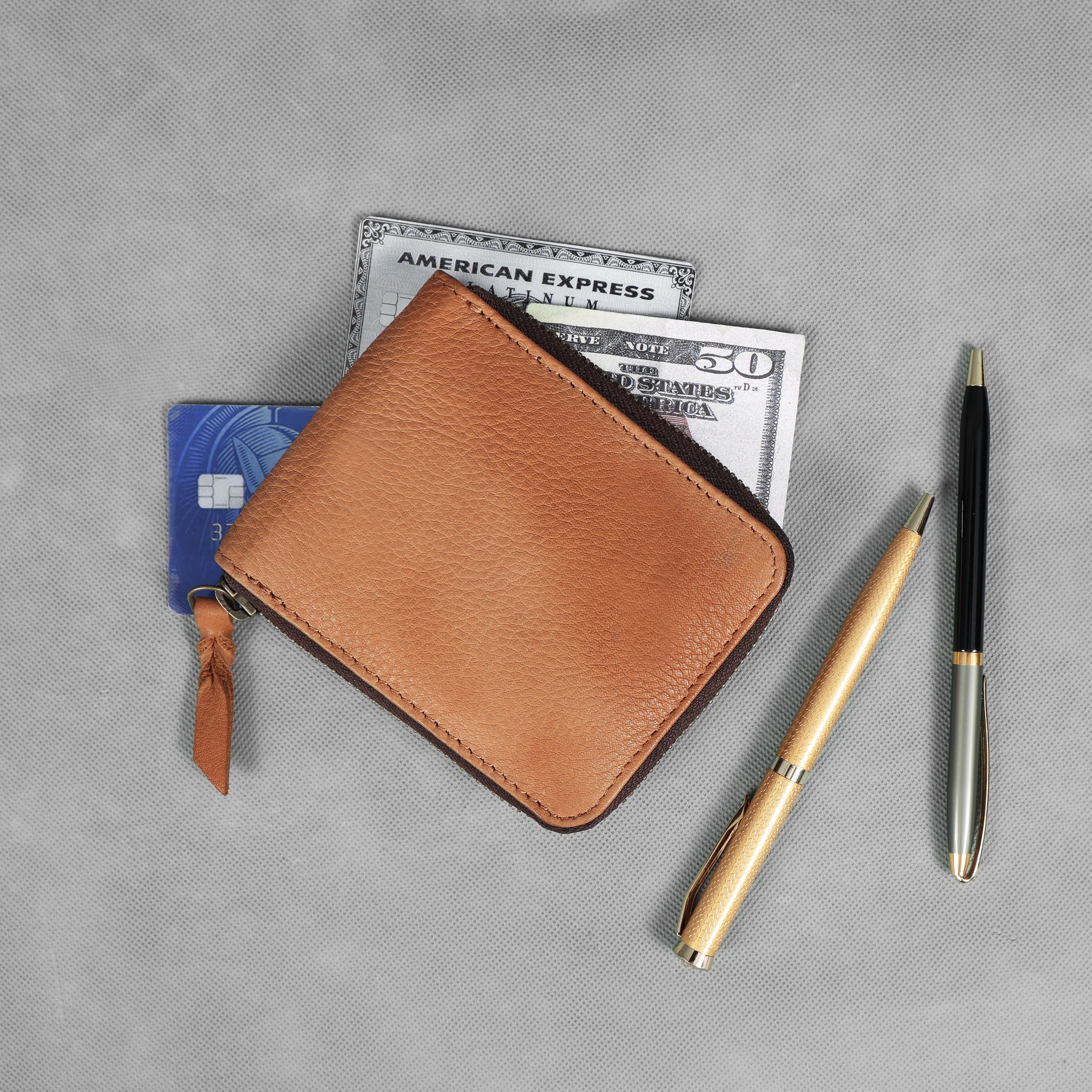 Printed Belt & Zip Leather Wallet Combo | Stylish & Durable Everyday Set