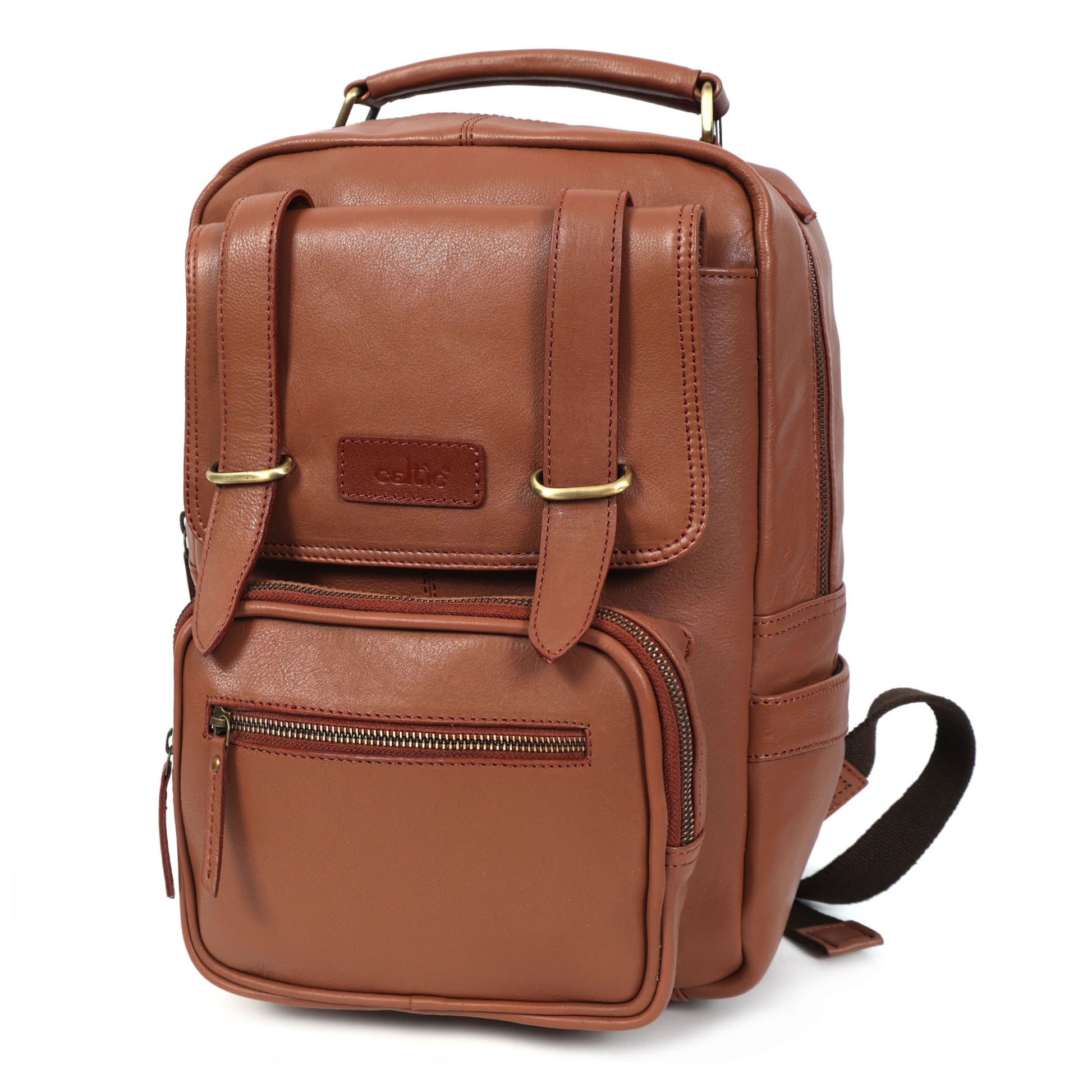 Compact & Stylish Leather Unisex Small Backpack  Perfect for Everyday Use. Art: BG-1610-S
