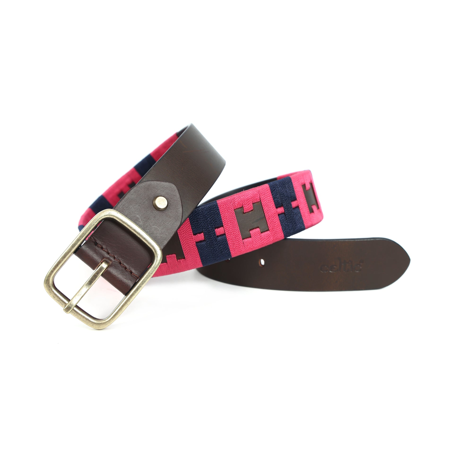 Premium New Designer Polo Brown Leather Belt with Polo Keyring. LB-861