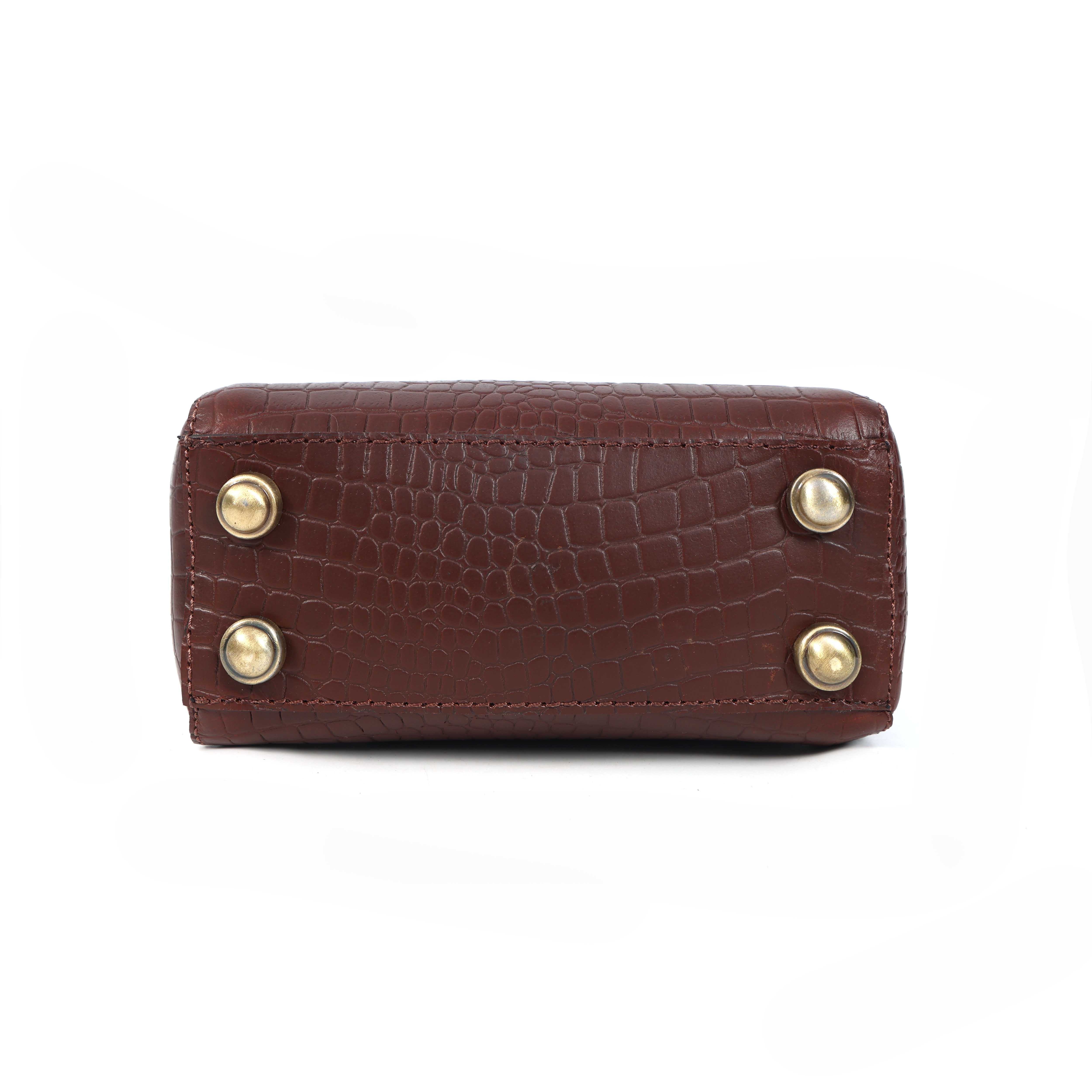 Stylish Leather Croco Print Sling Bag Chic & Versatile. BG-1621
