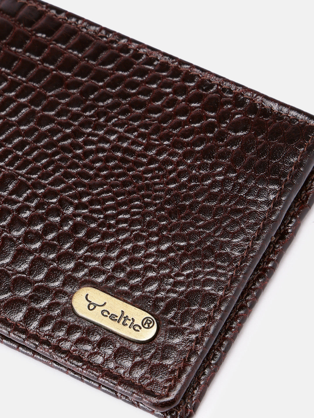 Premium Genuine Leather Crocodile Embossed Bi-Fold Wallet for Men | Multiple Card Slots
