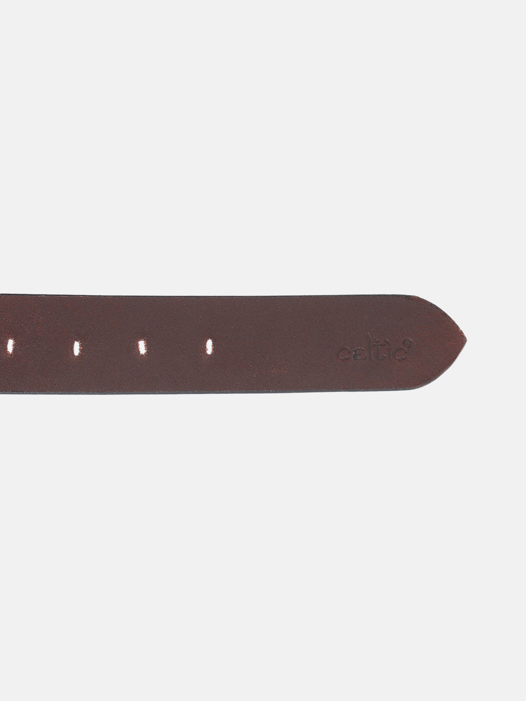 Unisex Geometric Tribal Print Leather Belt With Matte Black Buckle Stylish Casual Wear
