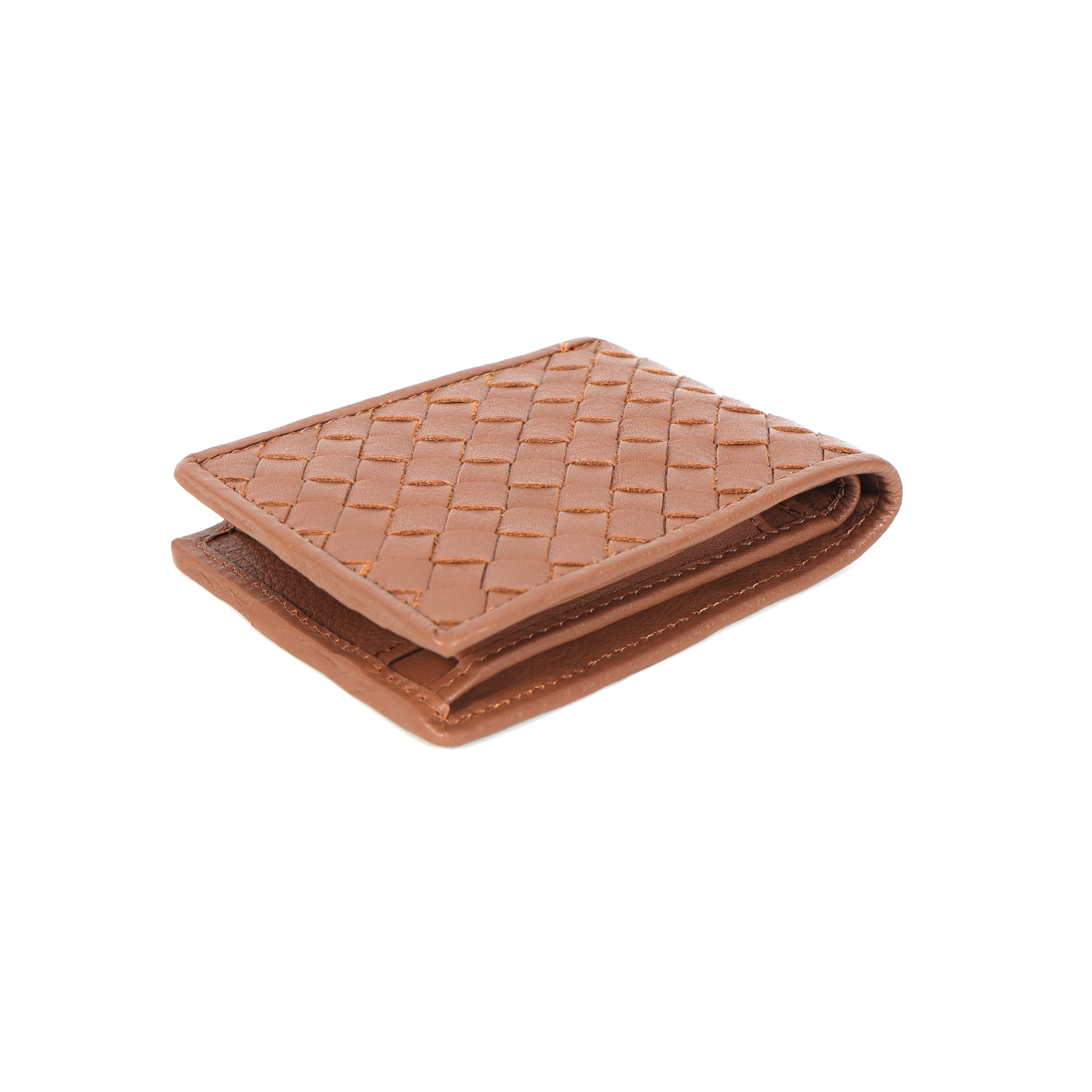 Premium Printed Tan Leather Belt & Woven Wallet Combo for Men | Ethnic Designer Casual Gift Set
