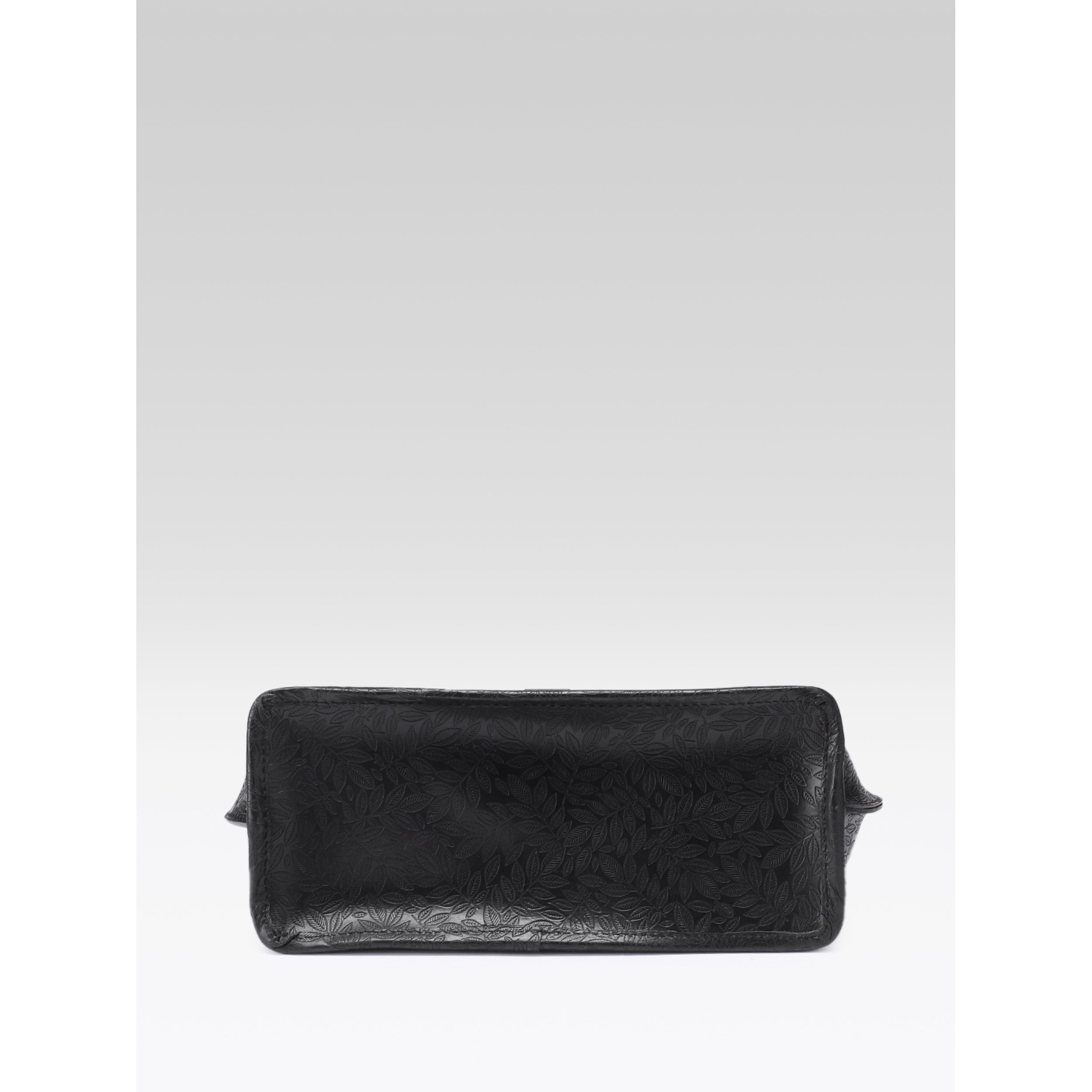 Premium Genuine Black Embossed Leather Tote Bag for Women