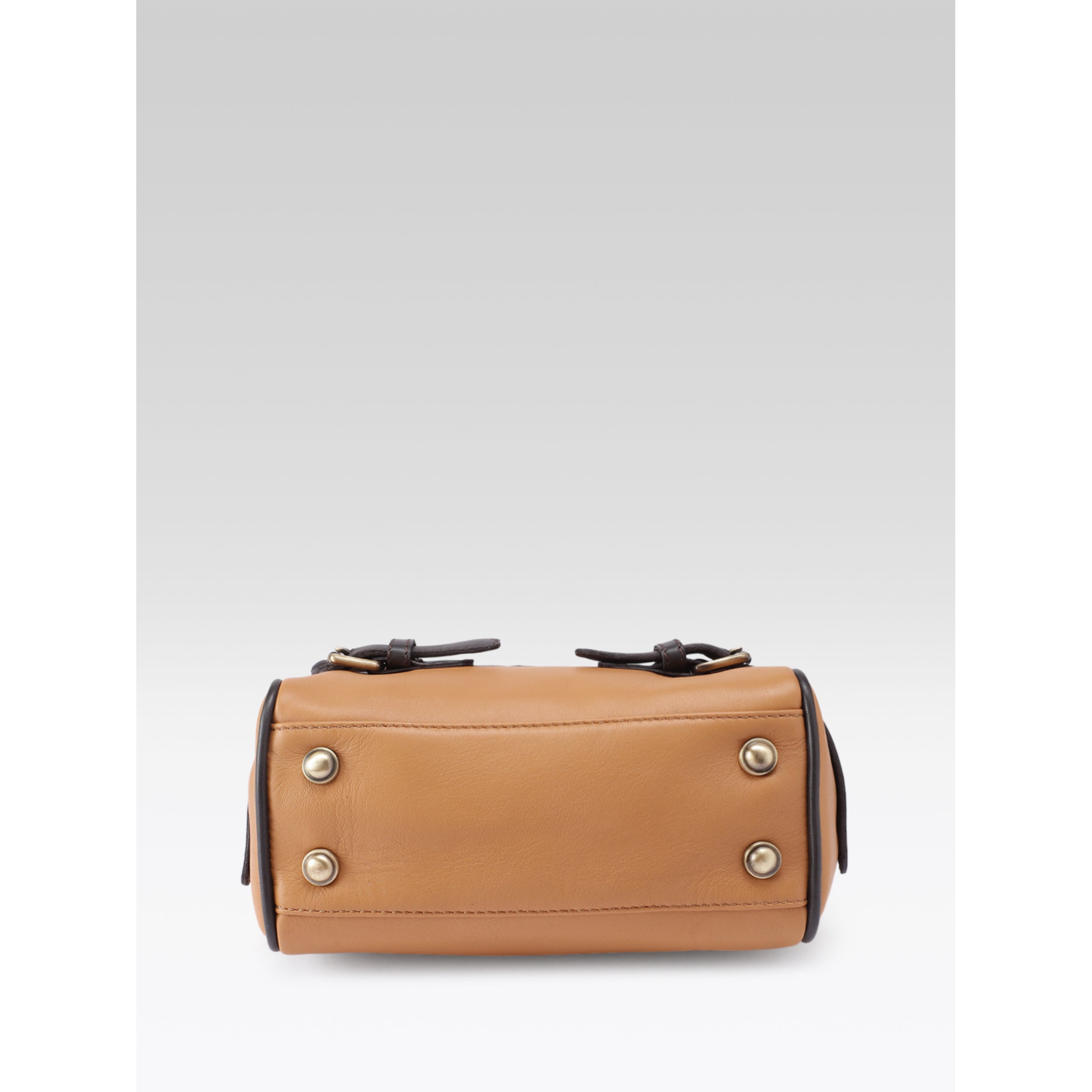 Premium Genuine Brown Leather Top Handle Handbag with Adjustable Strap