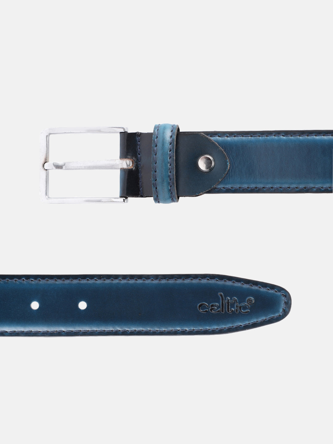 Unisex Classic Black Leather Formal Belt With Silver Buckle For Office Daily Wear