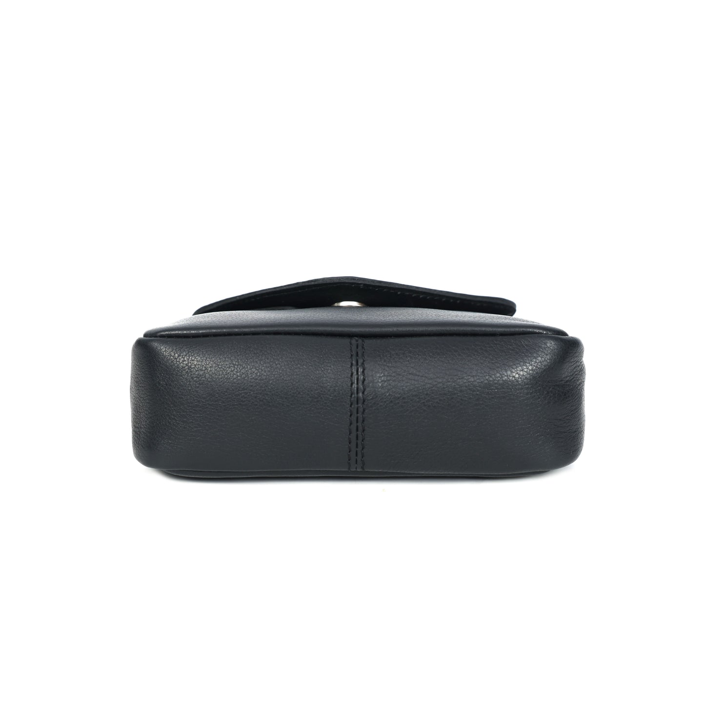 Black Leather Sling Bag with Detachable Strap Versatile Crossbody Bag.BG-1637