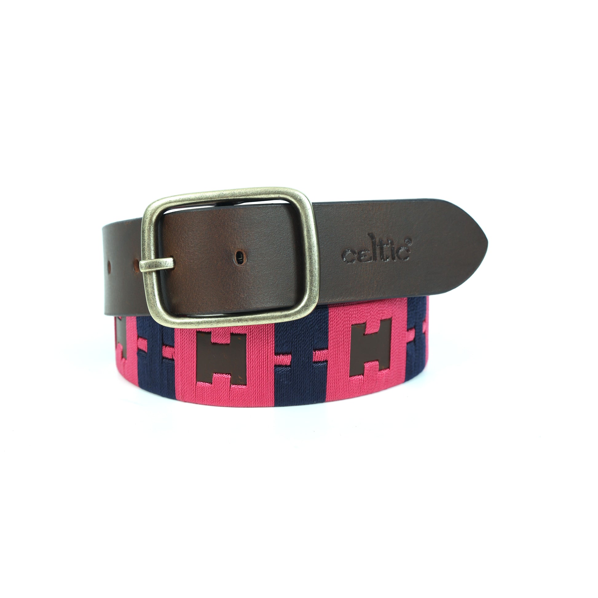 Premium New Designer Polo Brown Leather Belt with Polo Keyring. LB-861