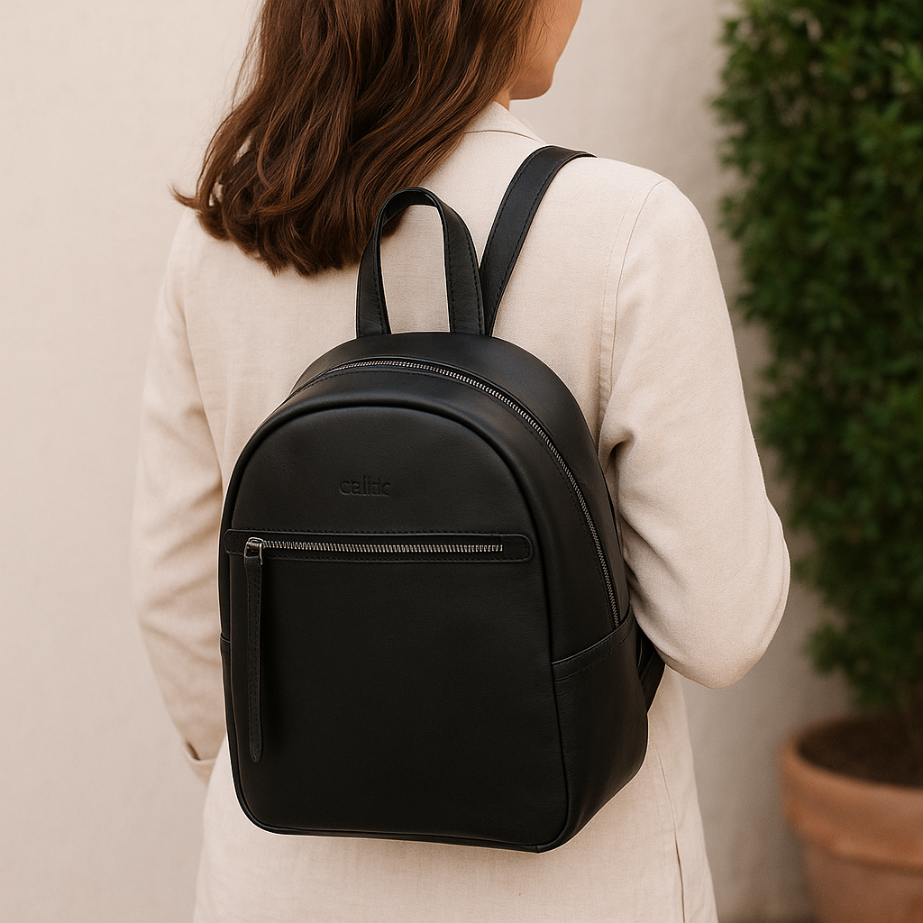 Stylish Small Leather Backpack: Durable & Chic Carryall, Art: BG-1575
