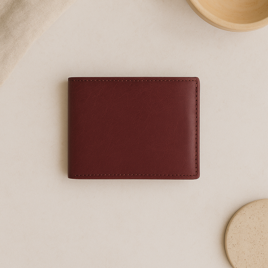 Celtic Burgundy Color Pure Leather Wallet For Men, Art:- LA-1388