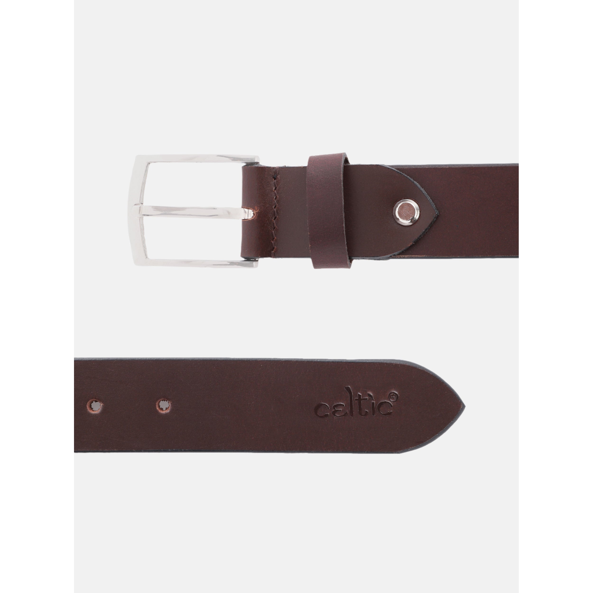 Premium Dark Brown Leather Belt & Wallet Combo for Men | Classic Formal Everyday Gift Set