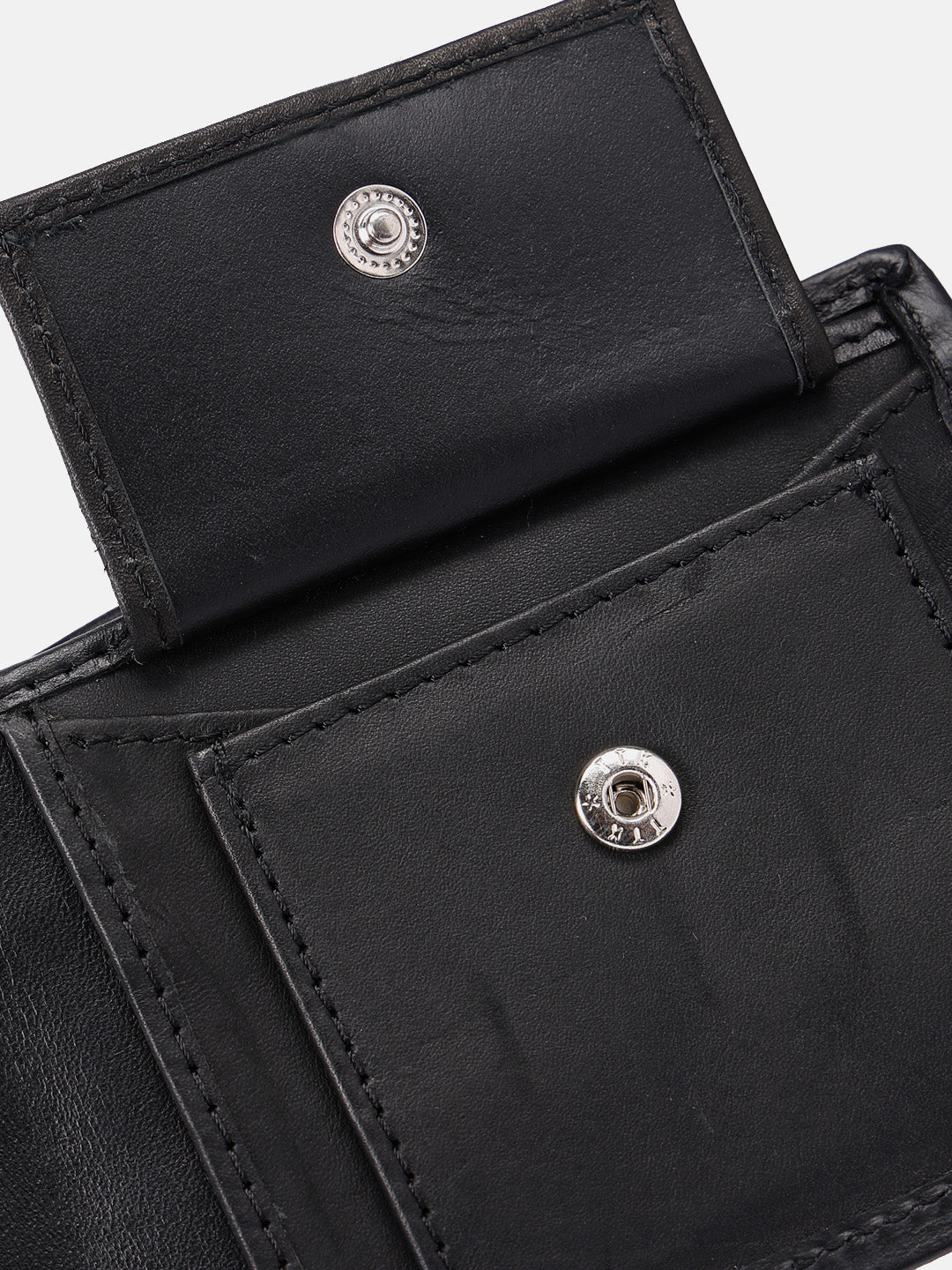 Celtic Genuine Leather Bi-Fold Wallet with Coin Pocket Black